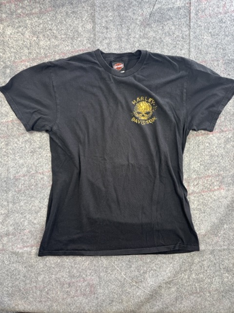 Harley Davidson Black Motorcycle Graphic T-Shirt Large