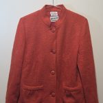 Betty R Woollen Orange Button-Up Jacket Size 14