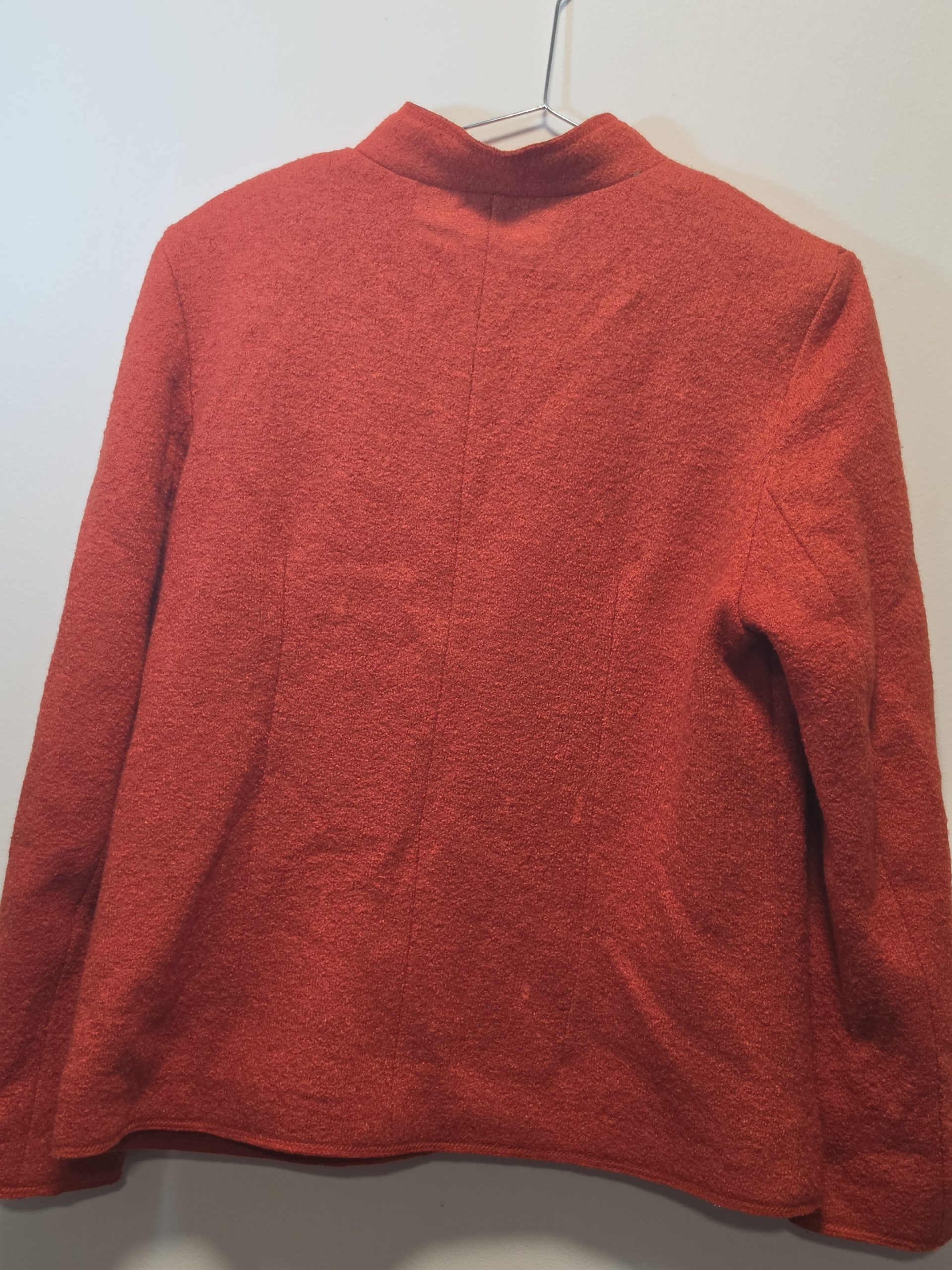 Betty R Woollen Orange Button-Up Jacket Size 14 image 5