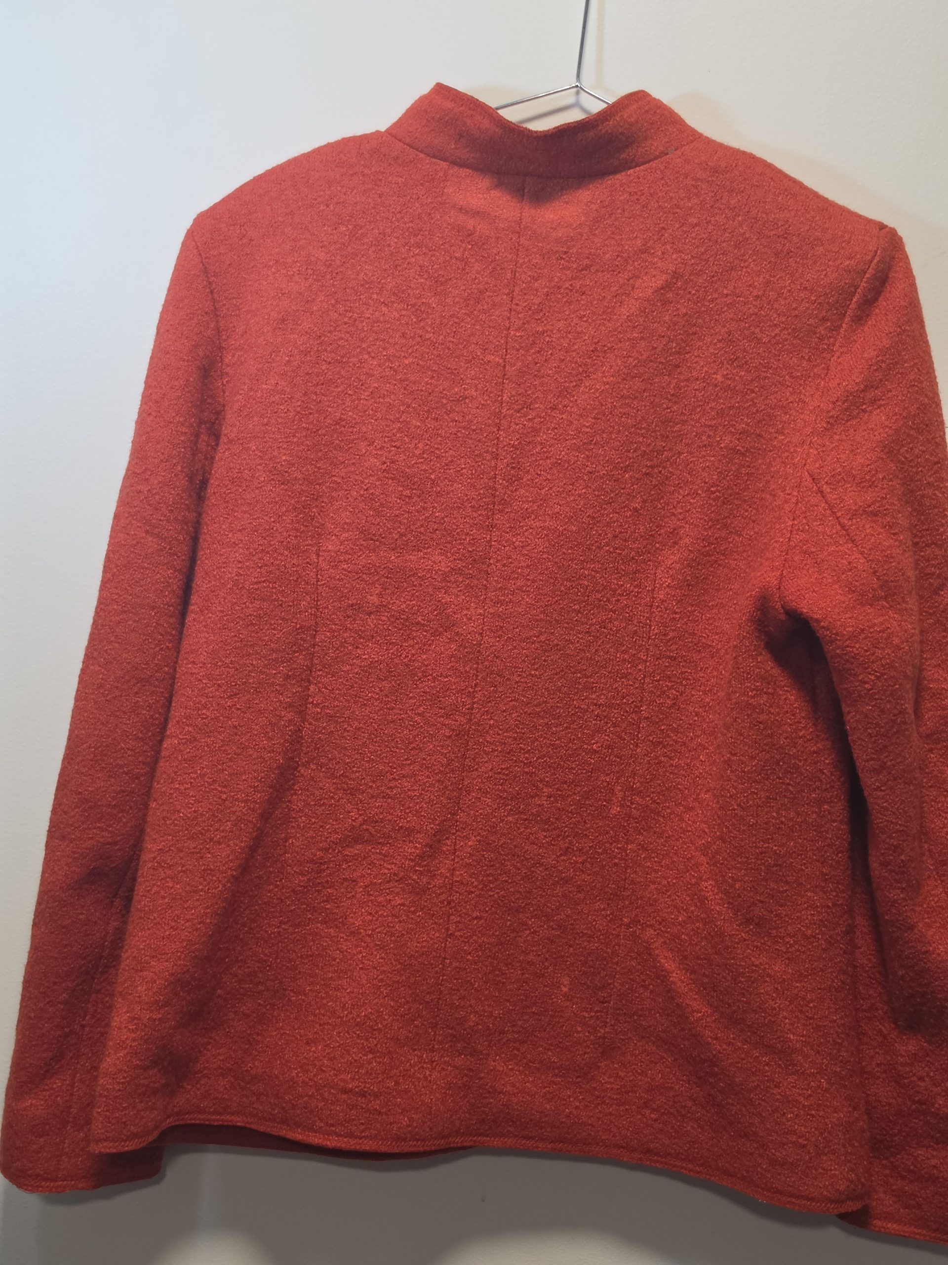 Betty R Woollen Orange Button-Up Jacket Size 14 image 6