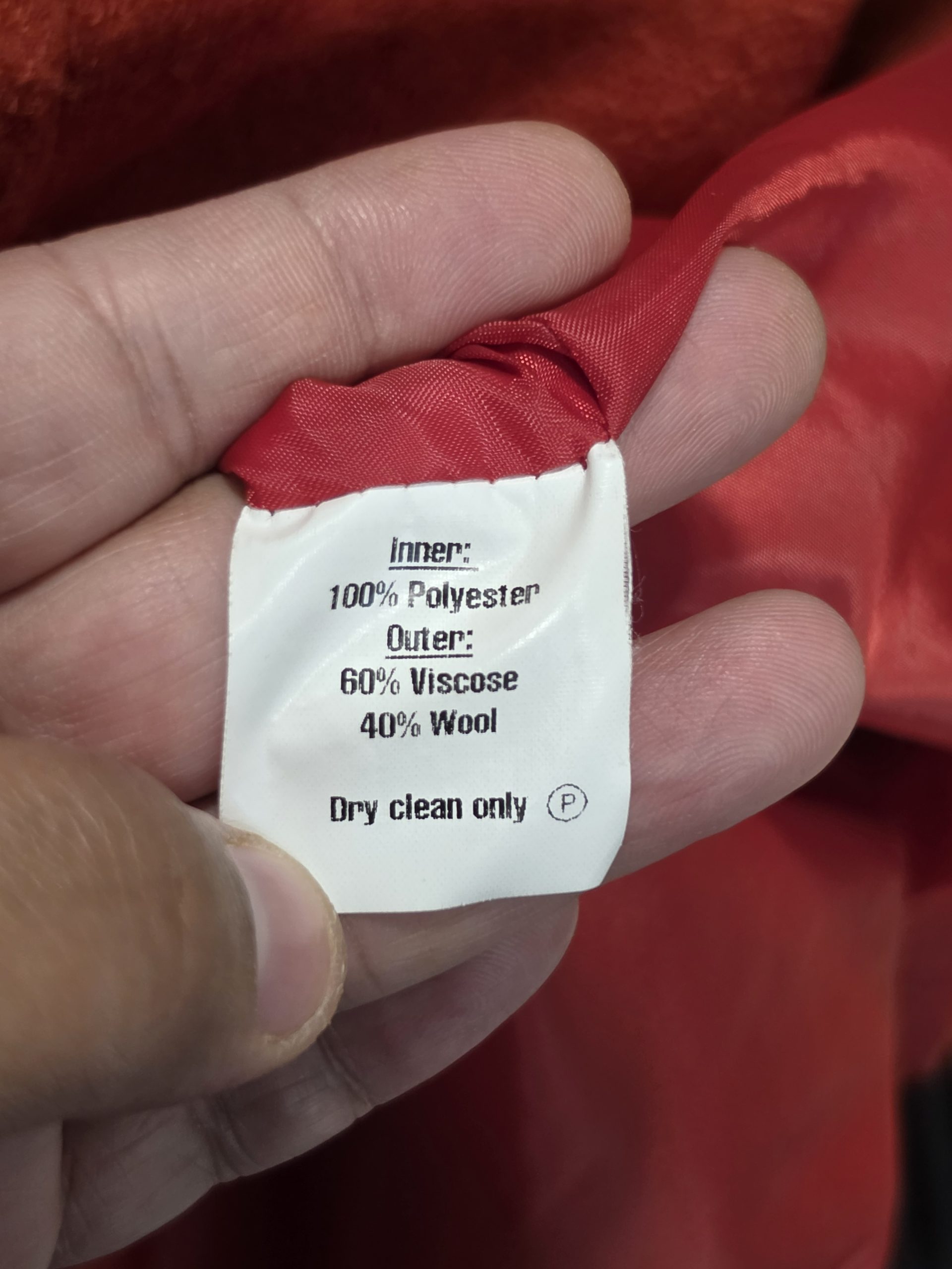 Betty R Woollen Orange Button-Up Jacket Size 14 image 7