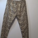 Unbranded Beige, Brown & Black Leopard Print Leggings with Elastic Waist Size S