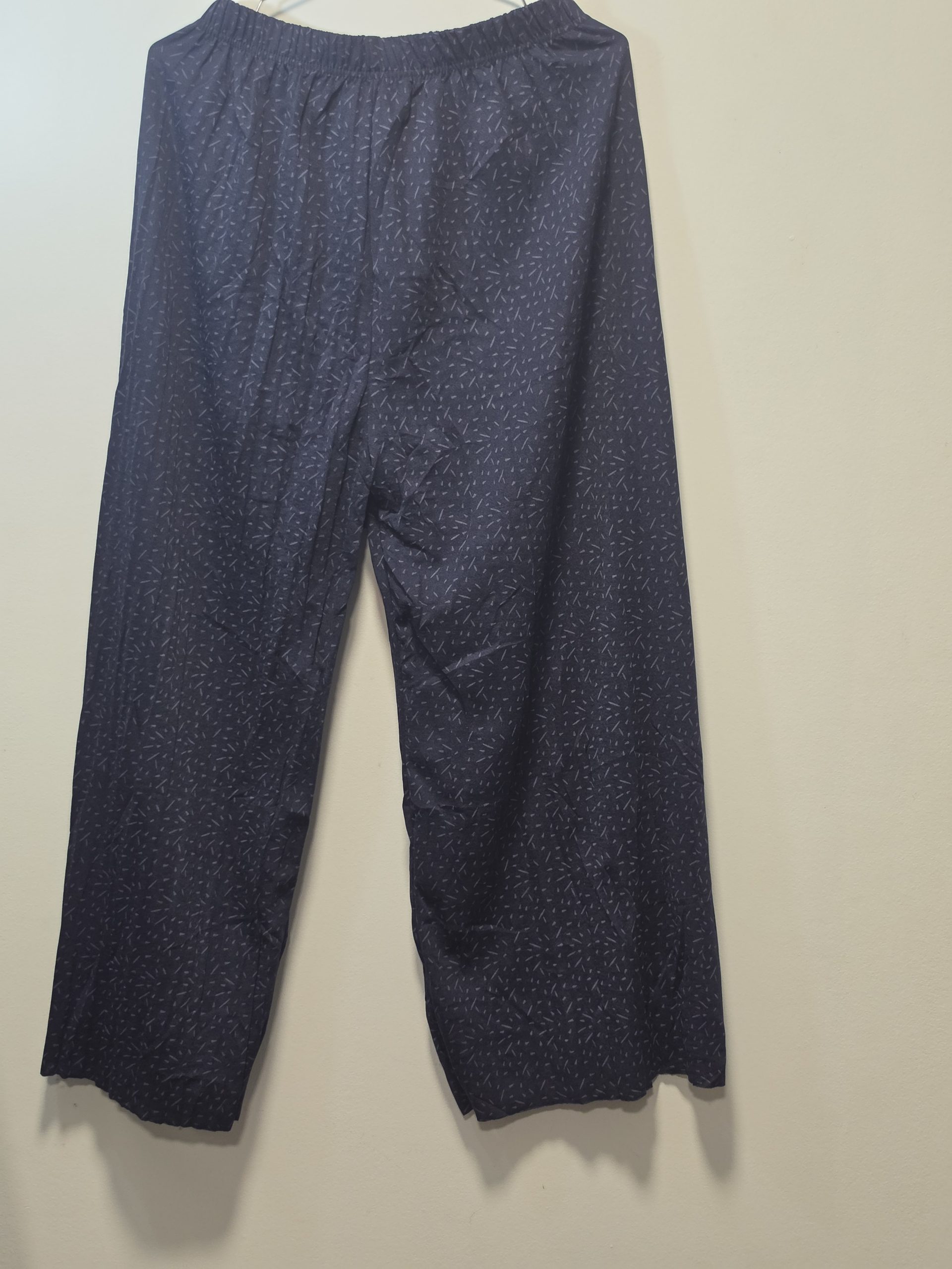 Unbranded Navy Patterned Wide Leg Trousers Size XL image 4