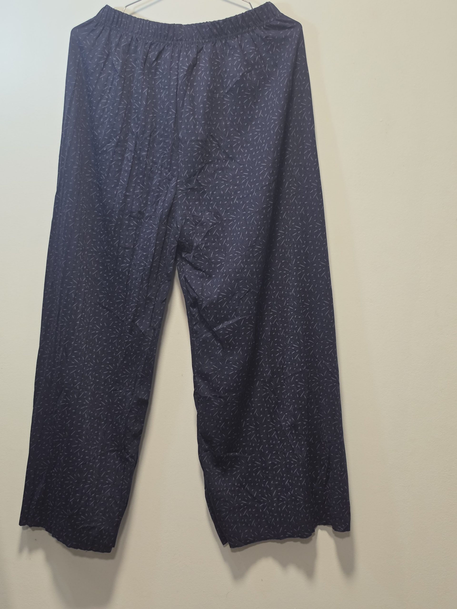 Unbranded Navy Patterned Wide Leg Trousers Size XL image 5