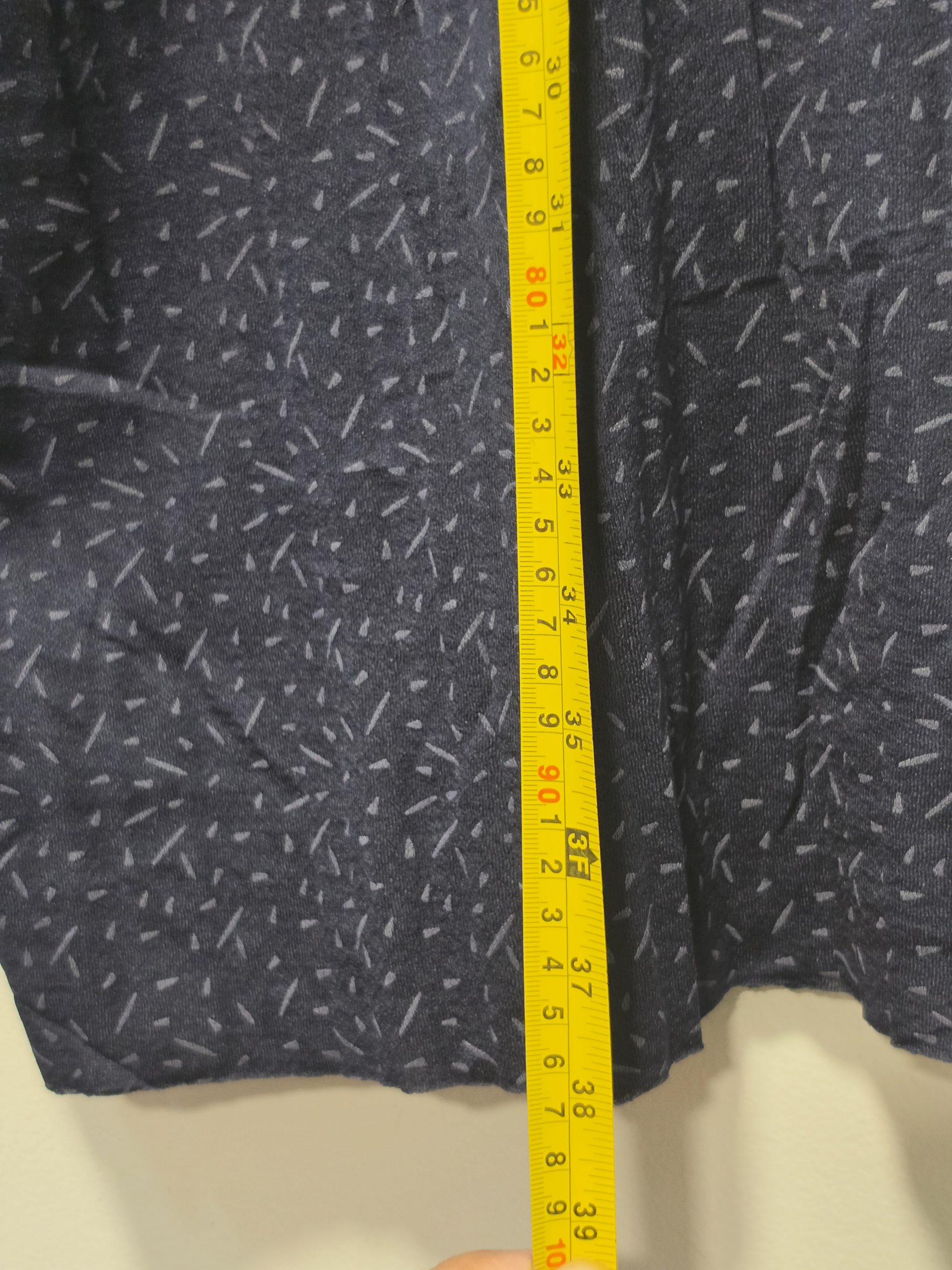Unbranded Navy Patterned Wide Leg Trousers Size XL image 6