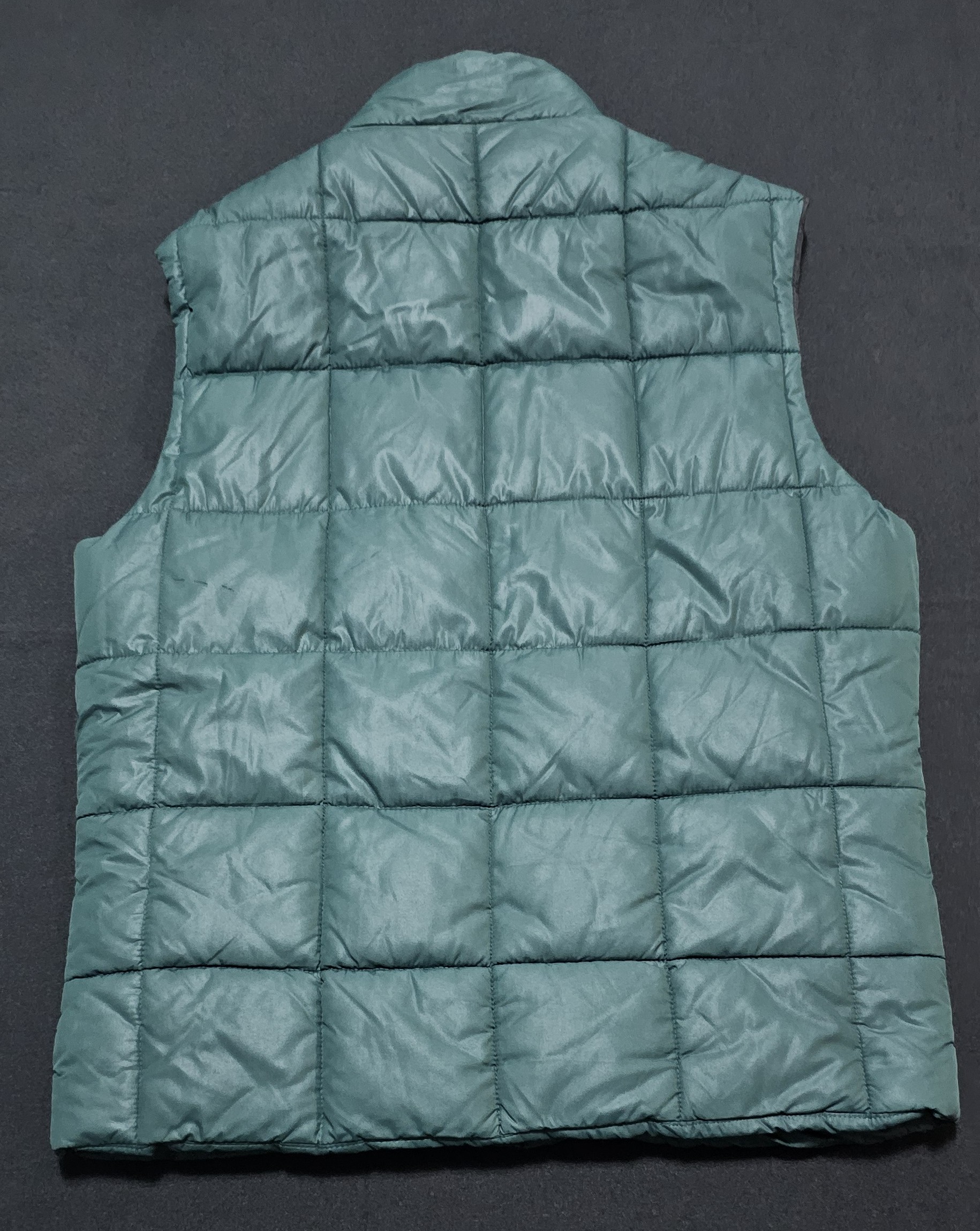 H&M Green Quilted Puffer Vest EU 48 Women's Sleeveless Outerwear
