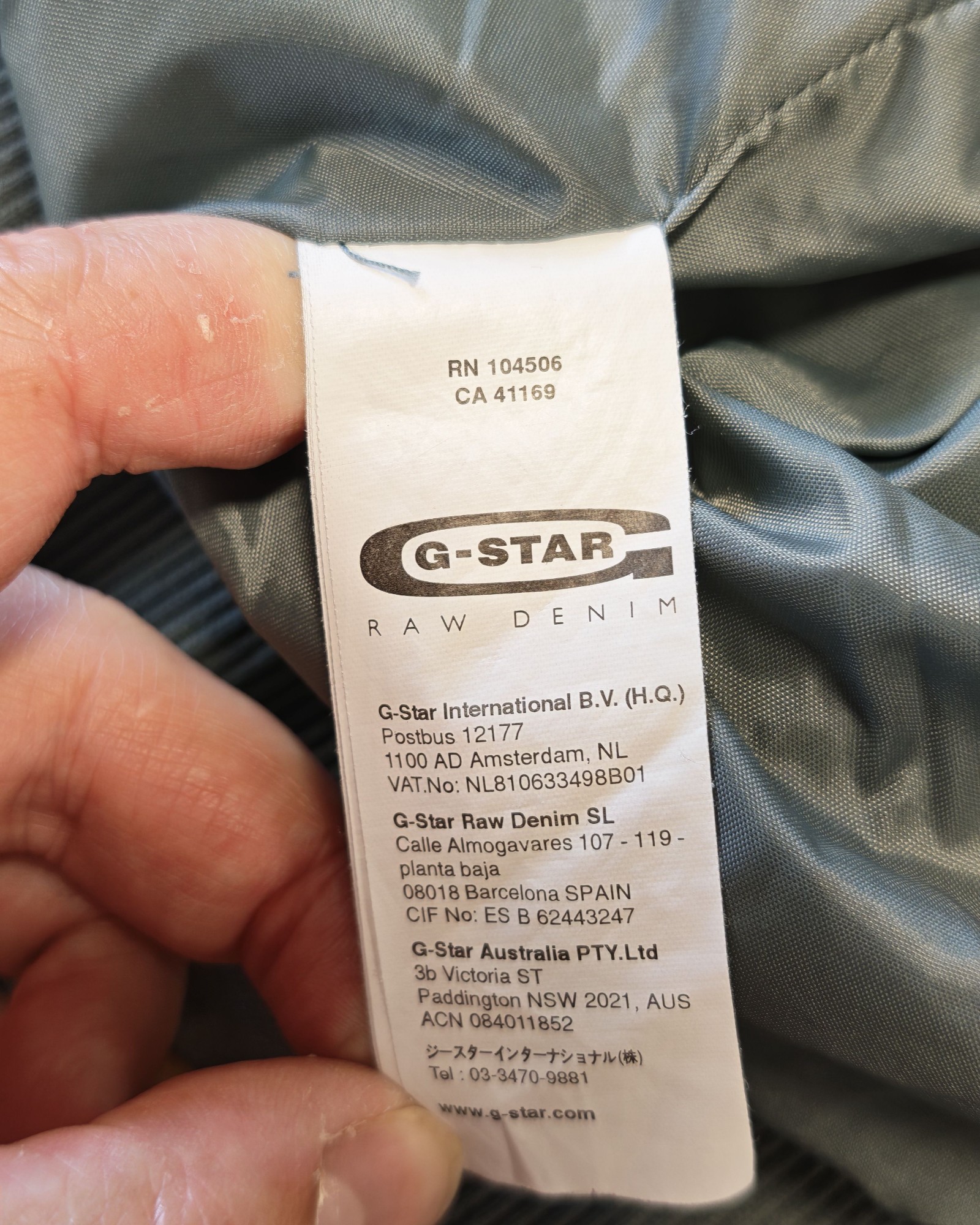 G-Star Raw Denim Grey Polyamide Jacket Medium image 4