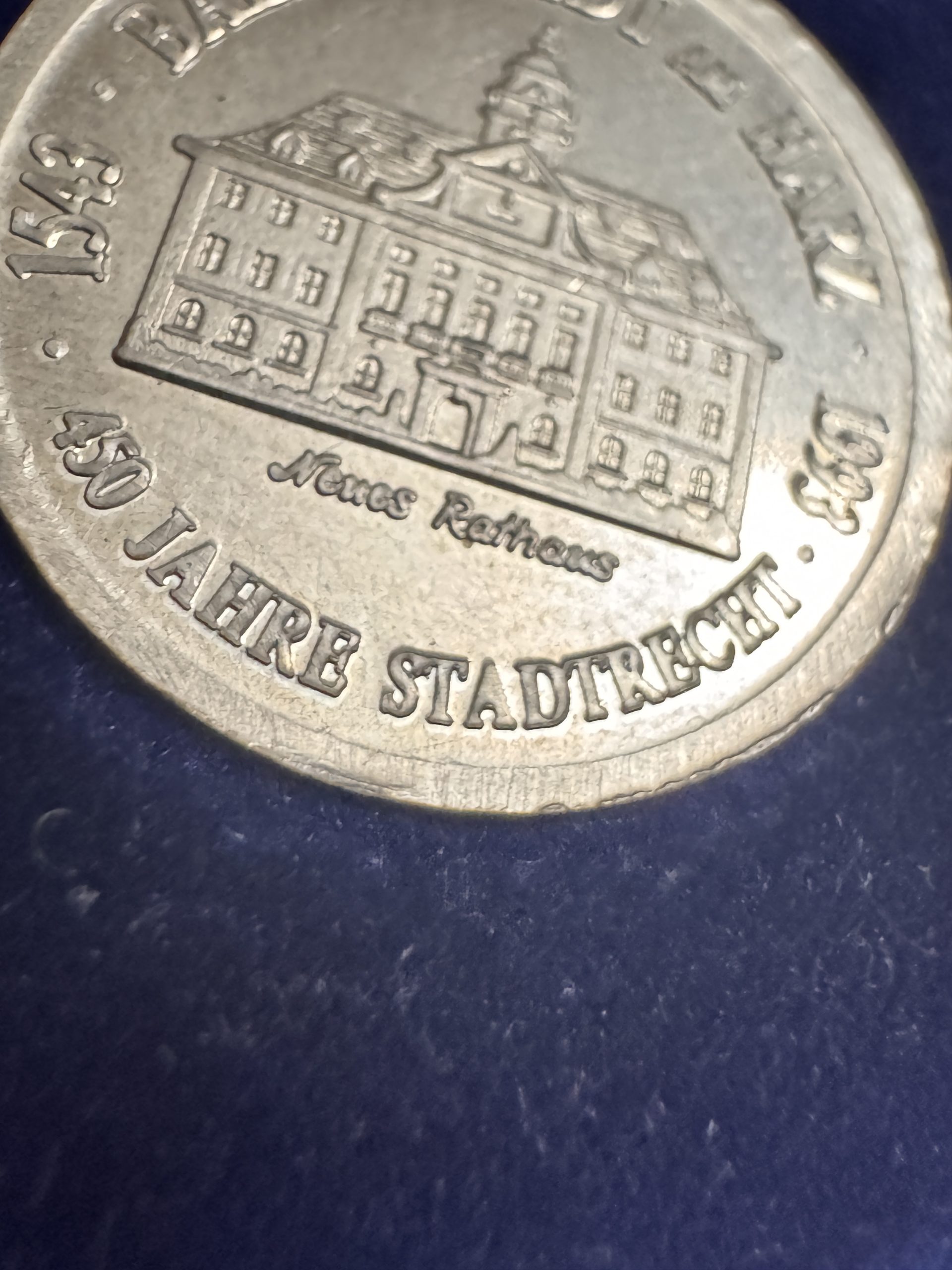 450 Jahre Stadtrecht Ballenstedt Am Harz 1993 Commemorative Coin image 5