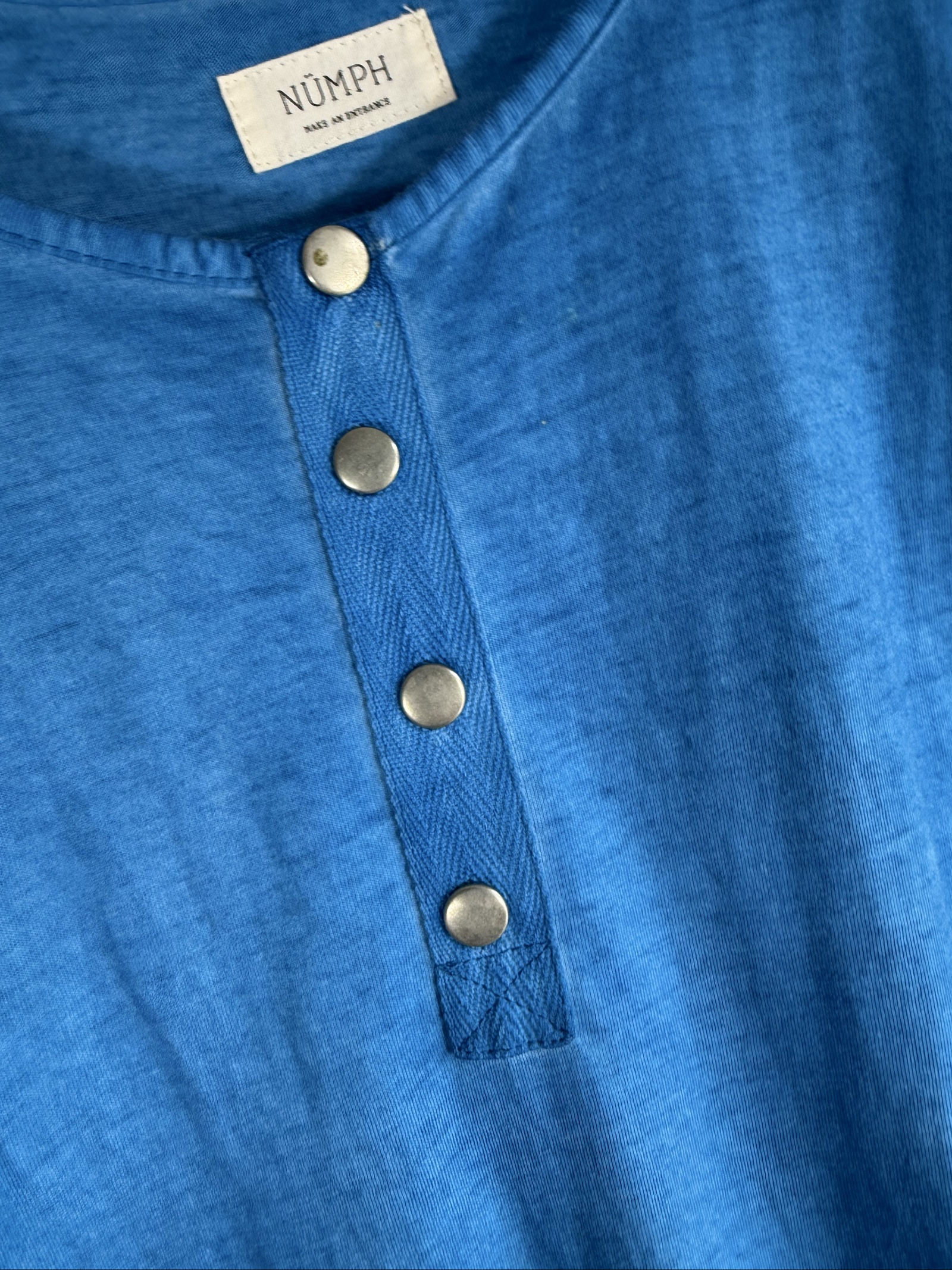 Nümph Blue Maxi Dress UK Small Sleeveless Button Detail Summer Casual image 6