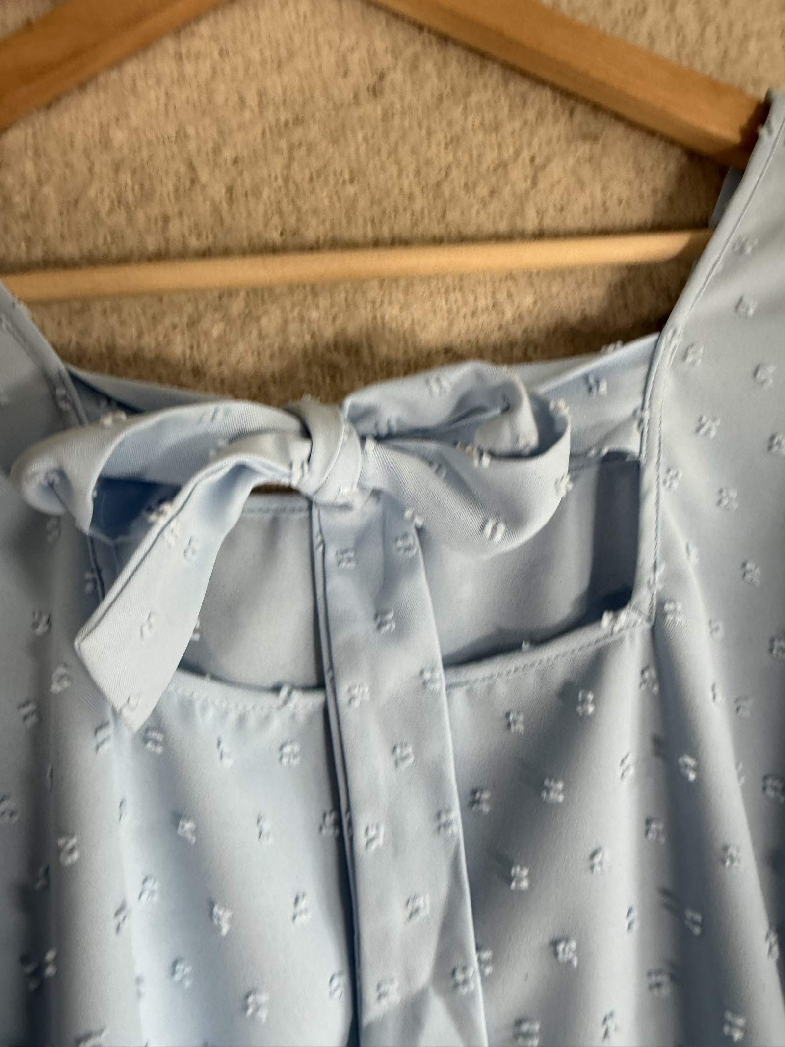 Shein Light Blue Puff Sleeve Blouse Large UK 12 Summer Casual Top image 4