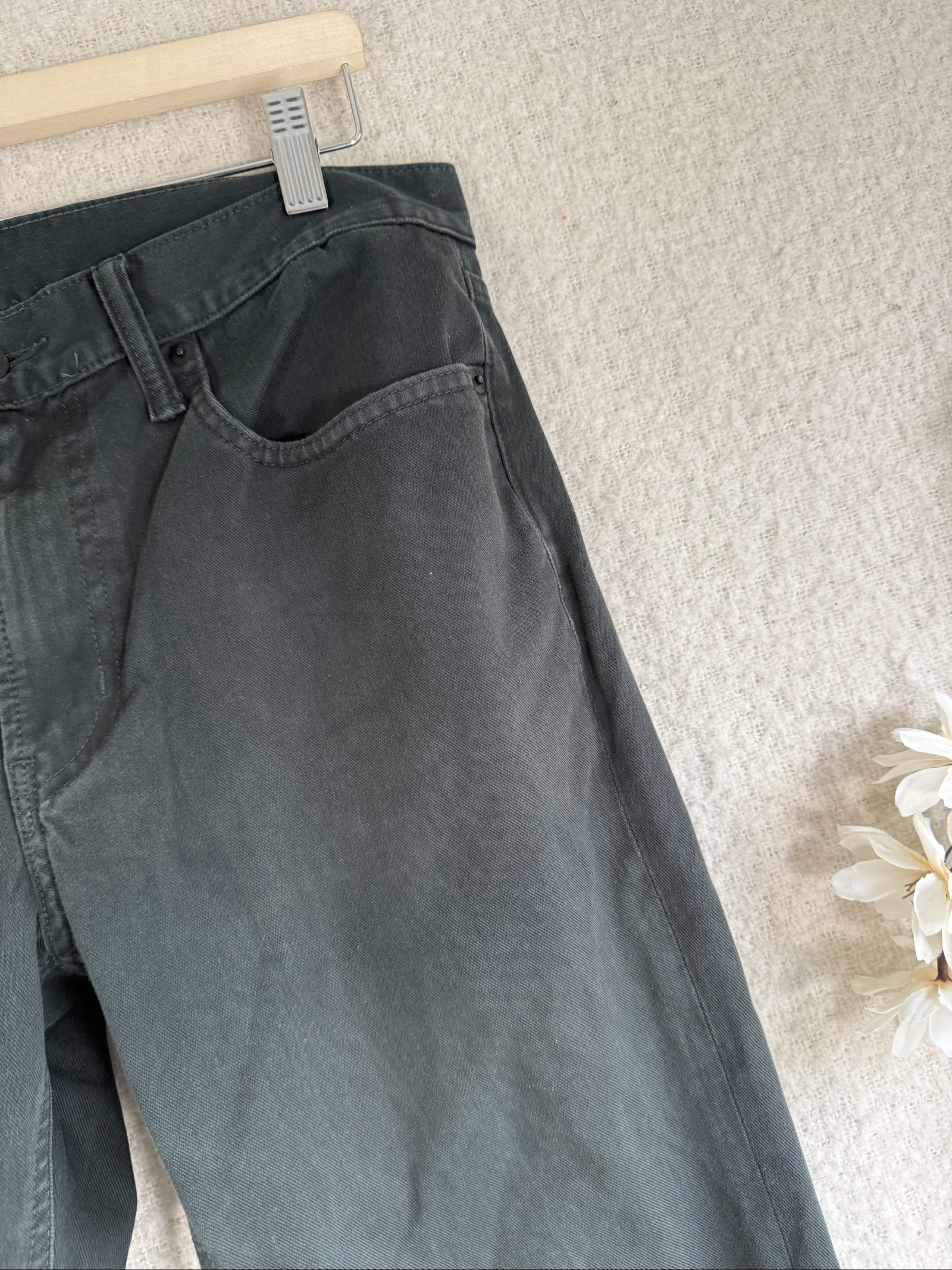 Gu green Stretch Skinny Jeans UK 8 Classic Denim Cotton Blend image 2