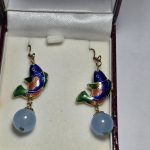 Colorful Fish Motif Drop Earrings 5cm Length Multicolour