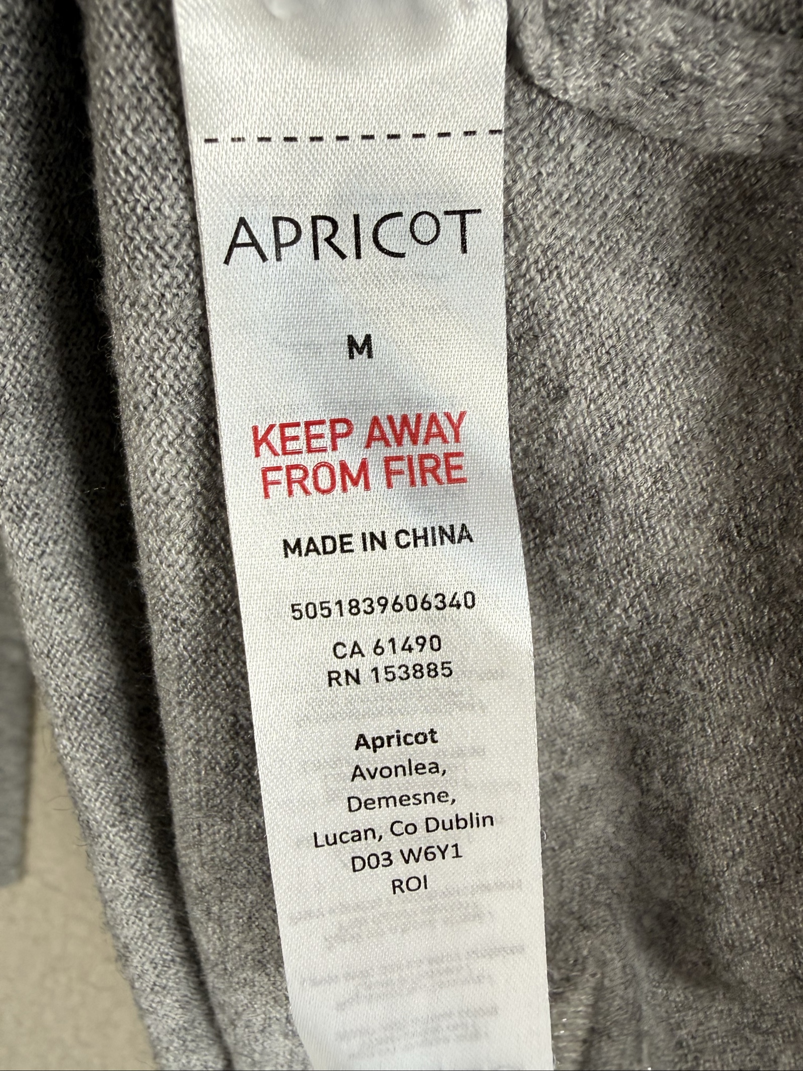 Apricot Grey & White Star Print Jumper Medium Lightweight Knit Sweater image 5