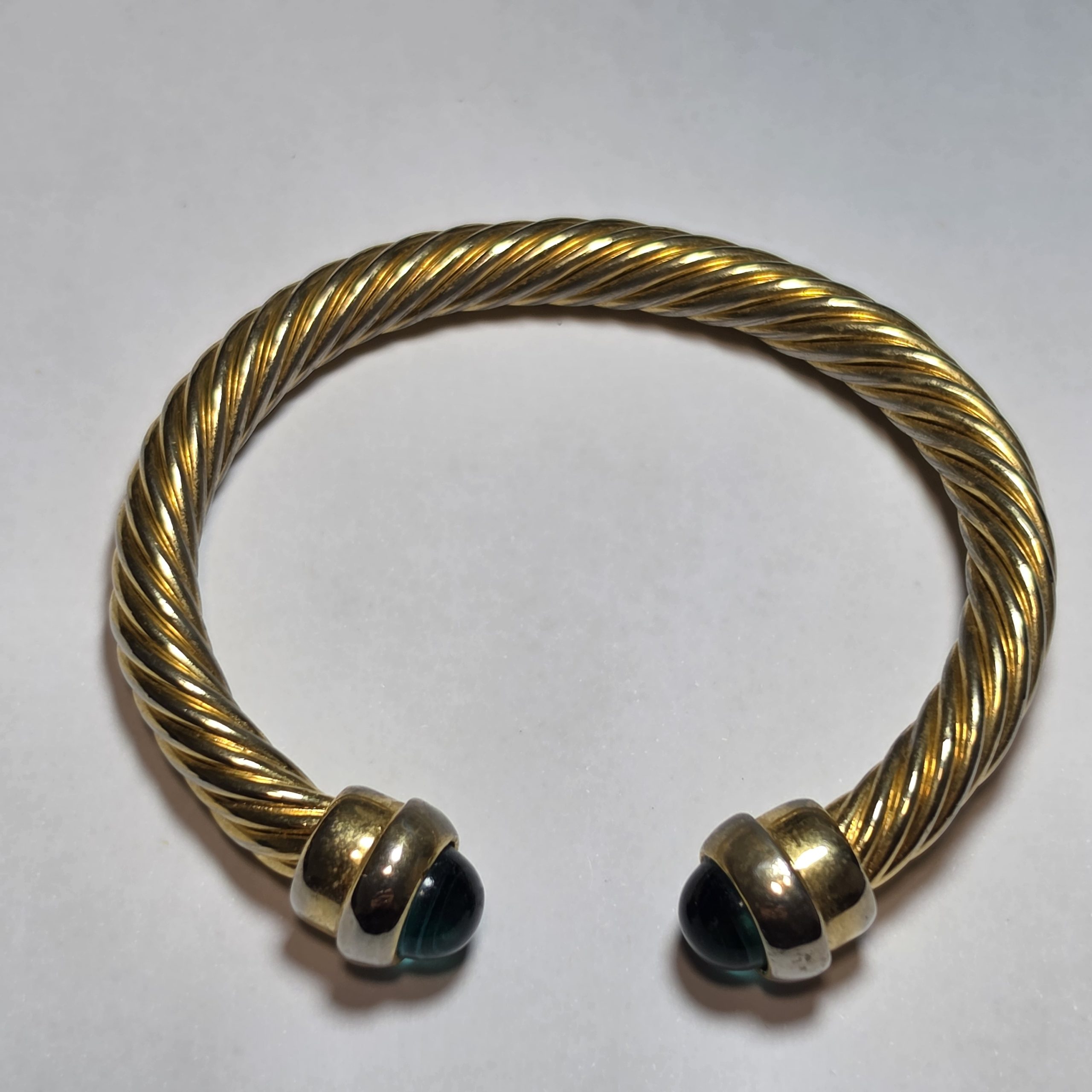 Unbranded Gold & Silver Tone Twisted Rope Cuff Bracelet 6 cm Diameter