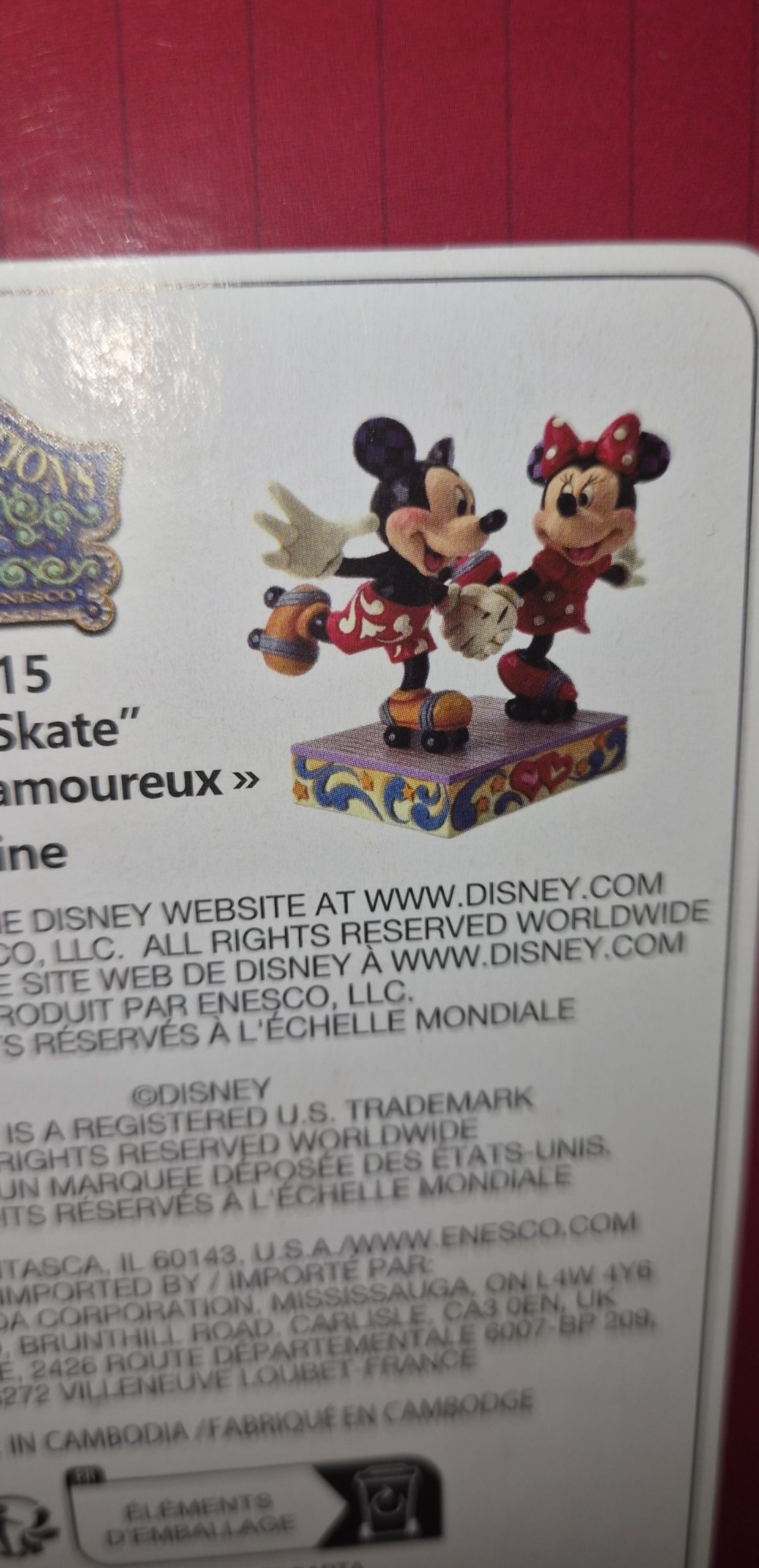 Disney Minnie & Mickey Mouse Ice Skate Figurine