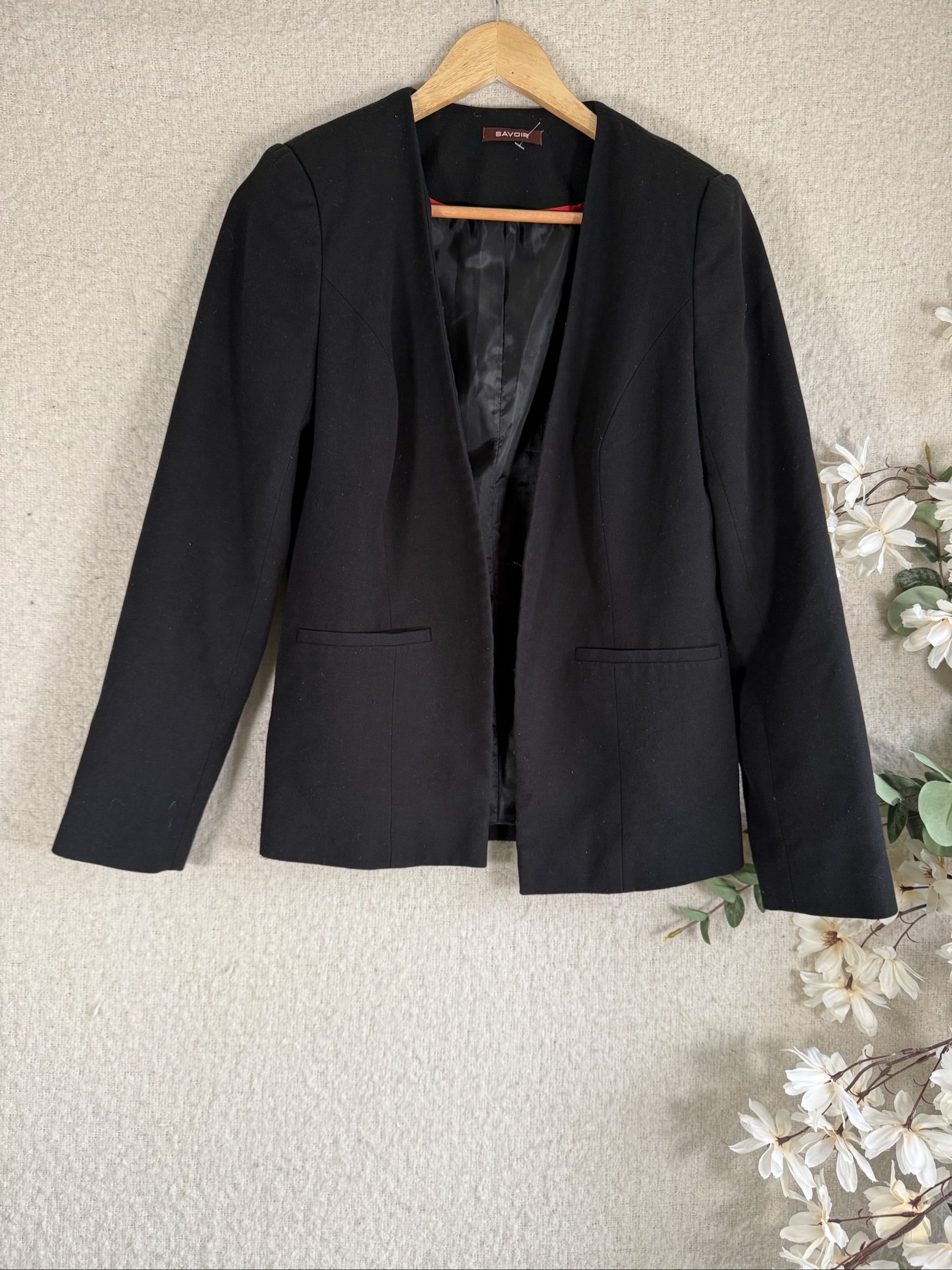 Savoir Black Women's Jacket UK 12 Classic Stylish Blazer Coat