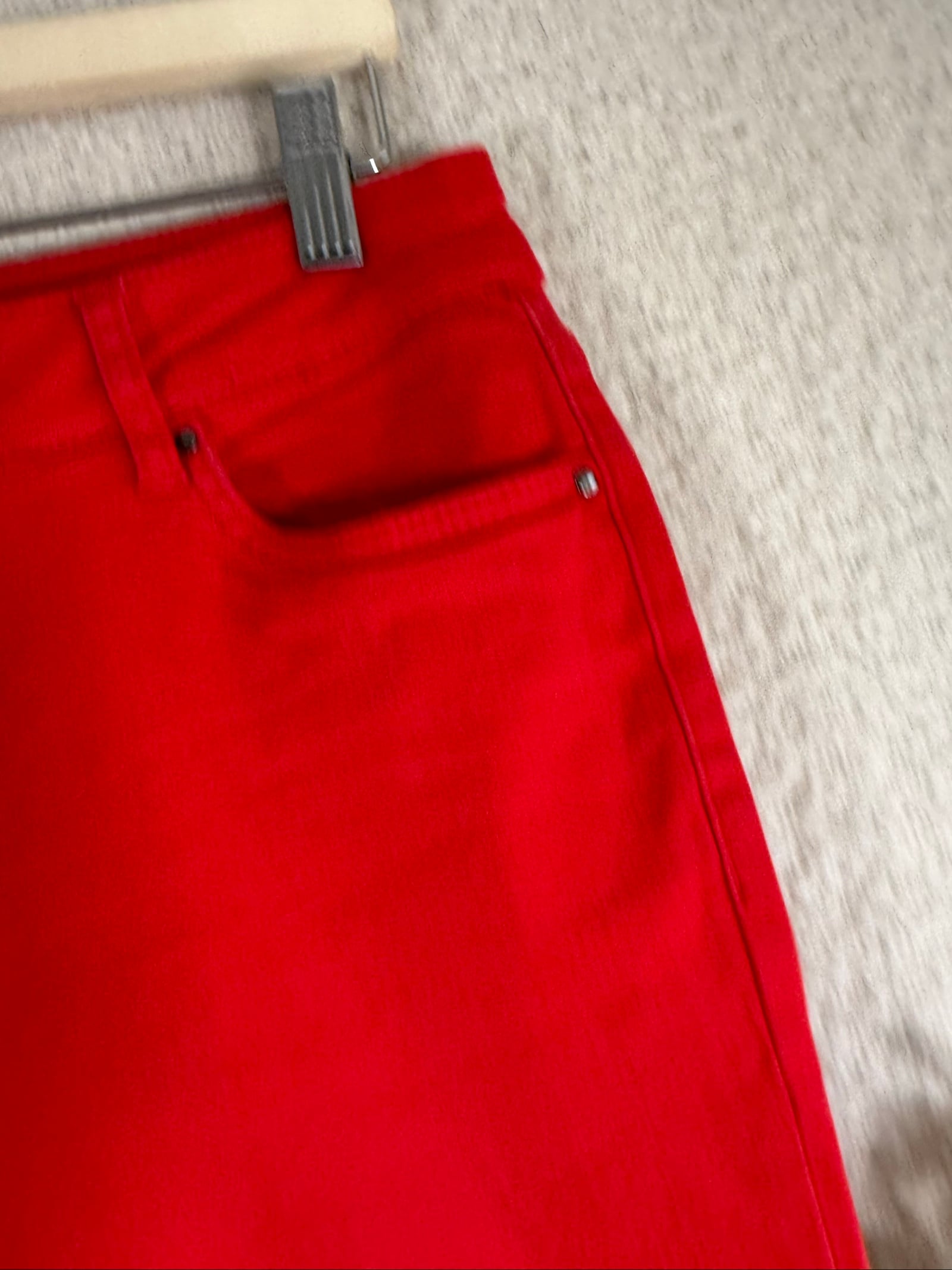 Tu Red Skinny Jeans Women Size 12 Slim Fit Cotton Modal Stretch image 2