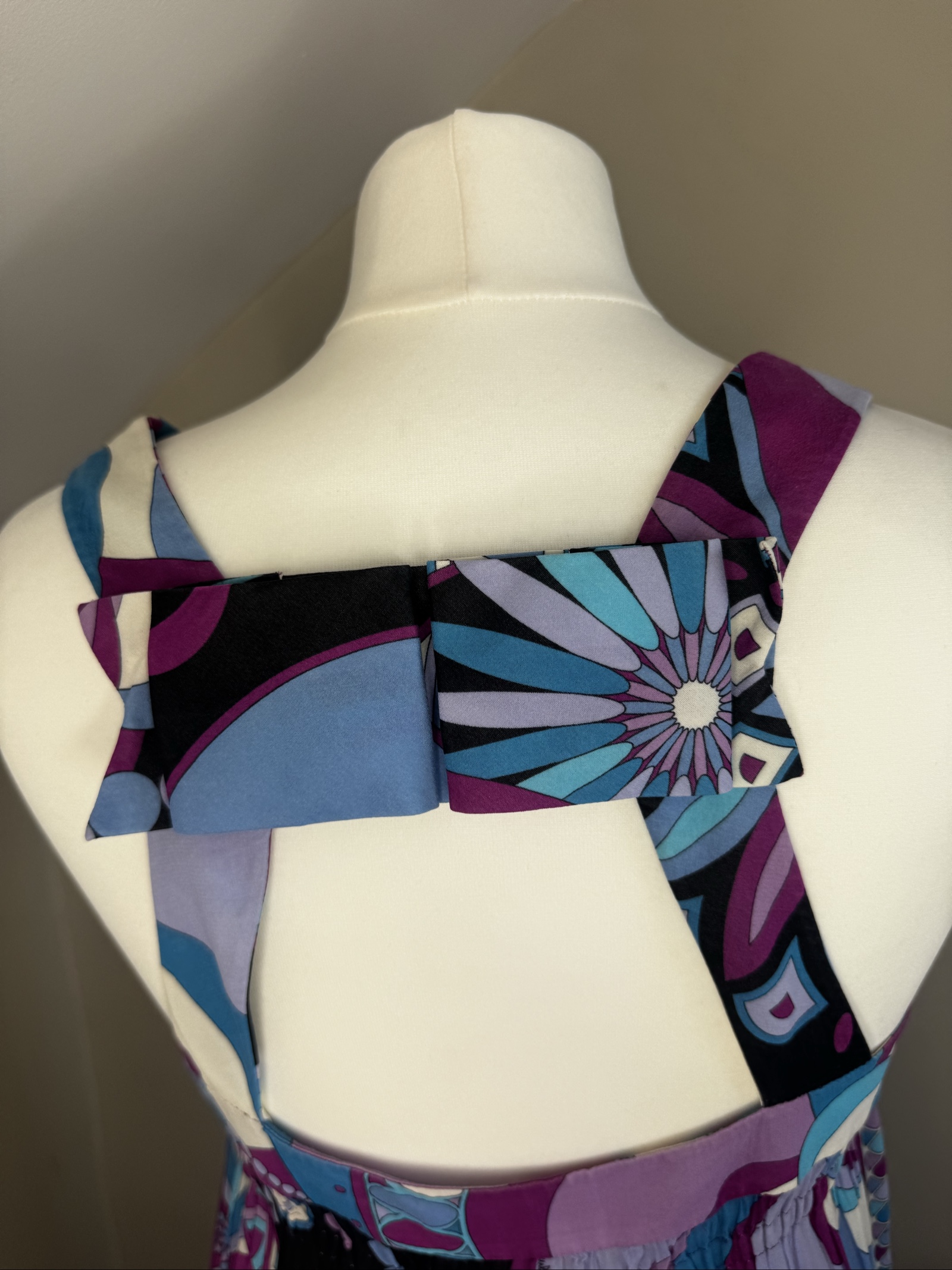 Emilio Pucci Multi Purple Patterned bustier Dress Size 38 image 7
