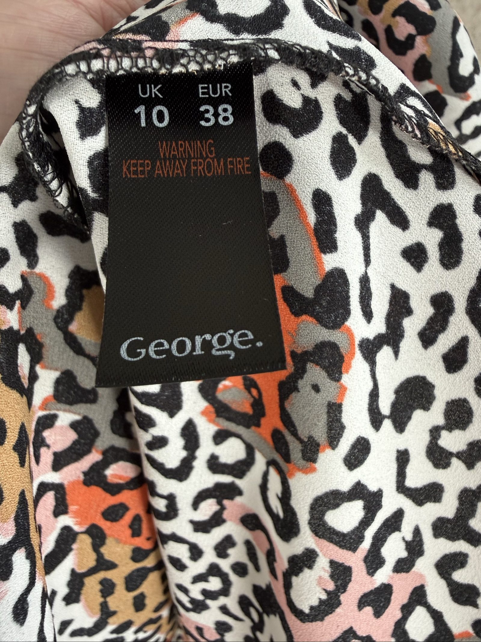 George White Multi Leopard Print Cami Vest Top UK 10 Lightweight Summer image 5