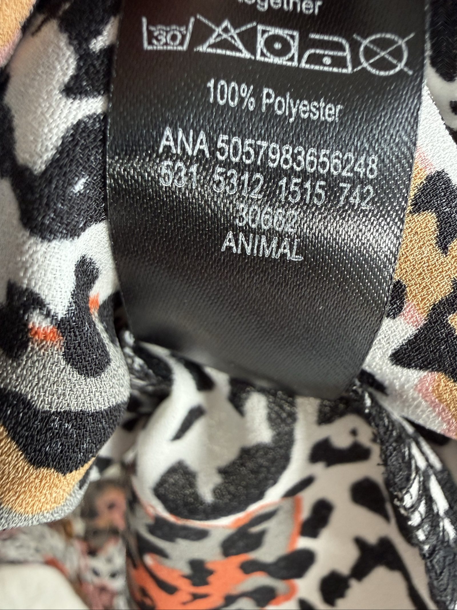 George White Multi Leopard Print Cami Vest Top UK 10 Lightweight Summer image 6