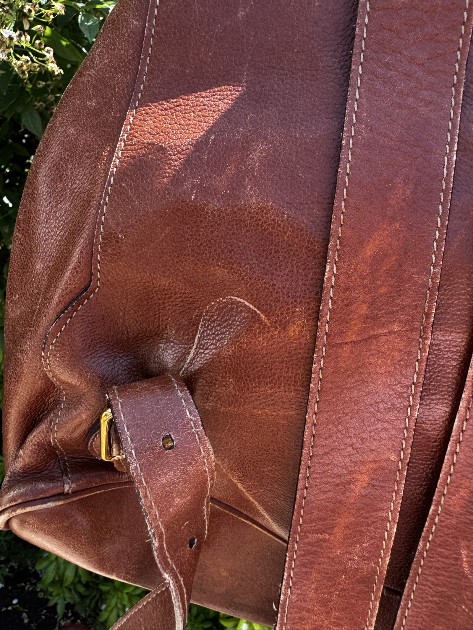 Vintage Gucci Brown Bamboo Handle Leather Backpack image 9