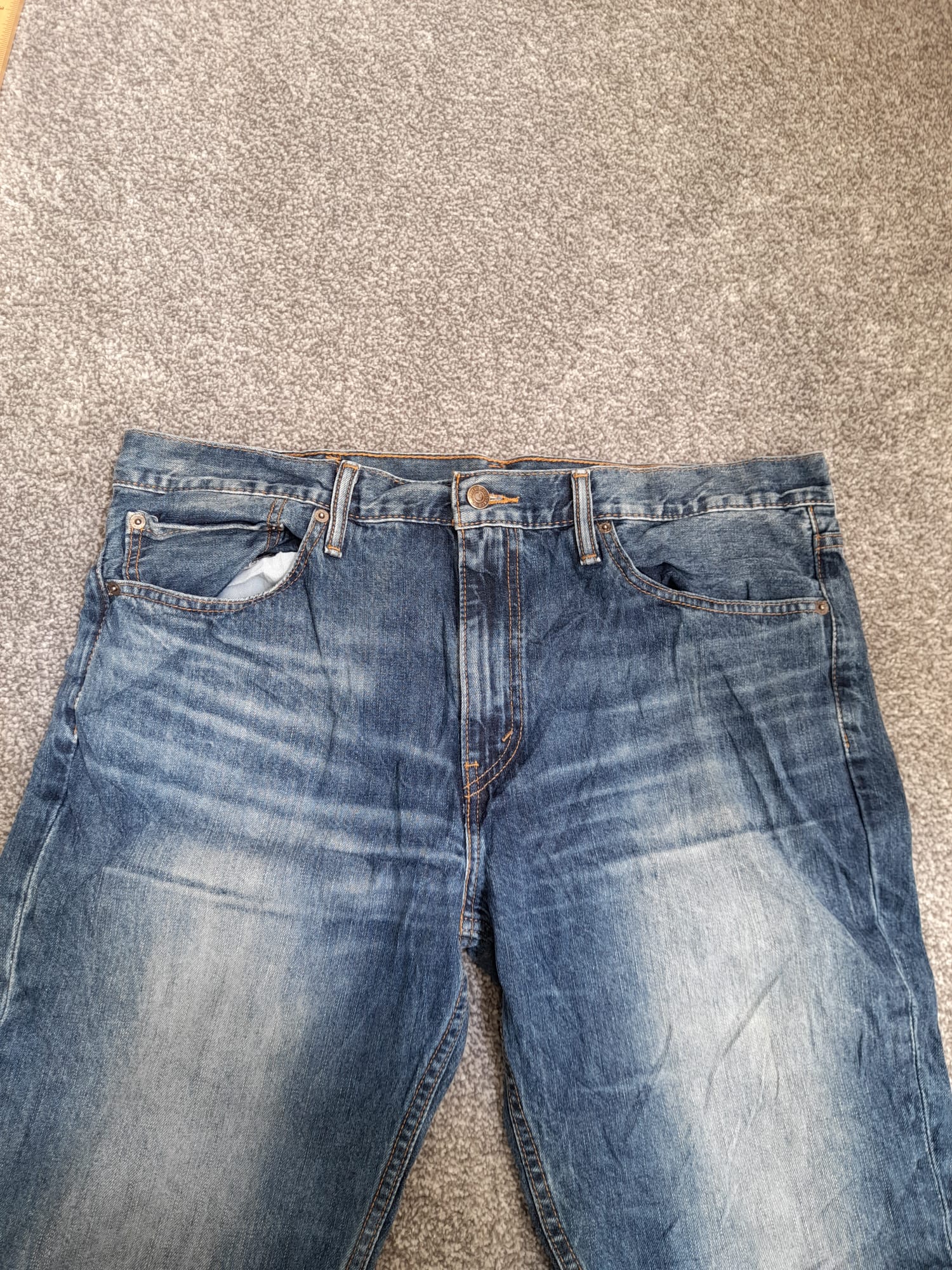 Levi's Blue Denim 511 Slim Fit Jeans Red Tab 38" image 4