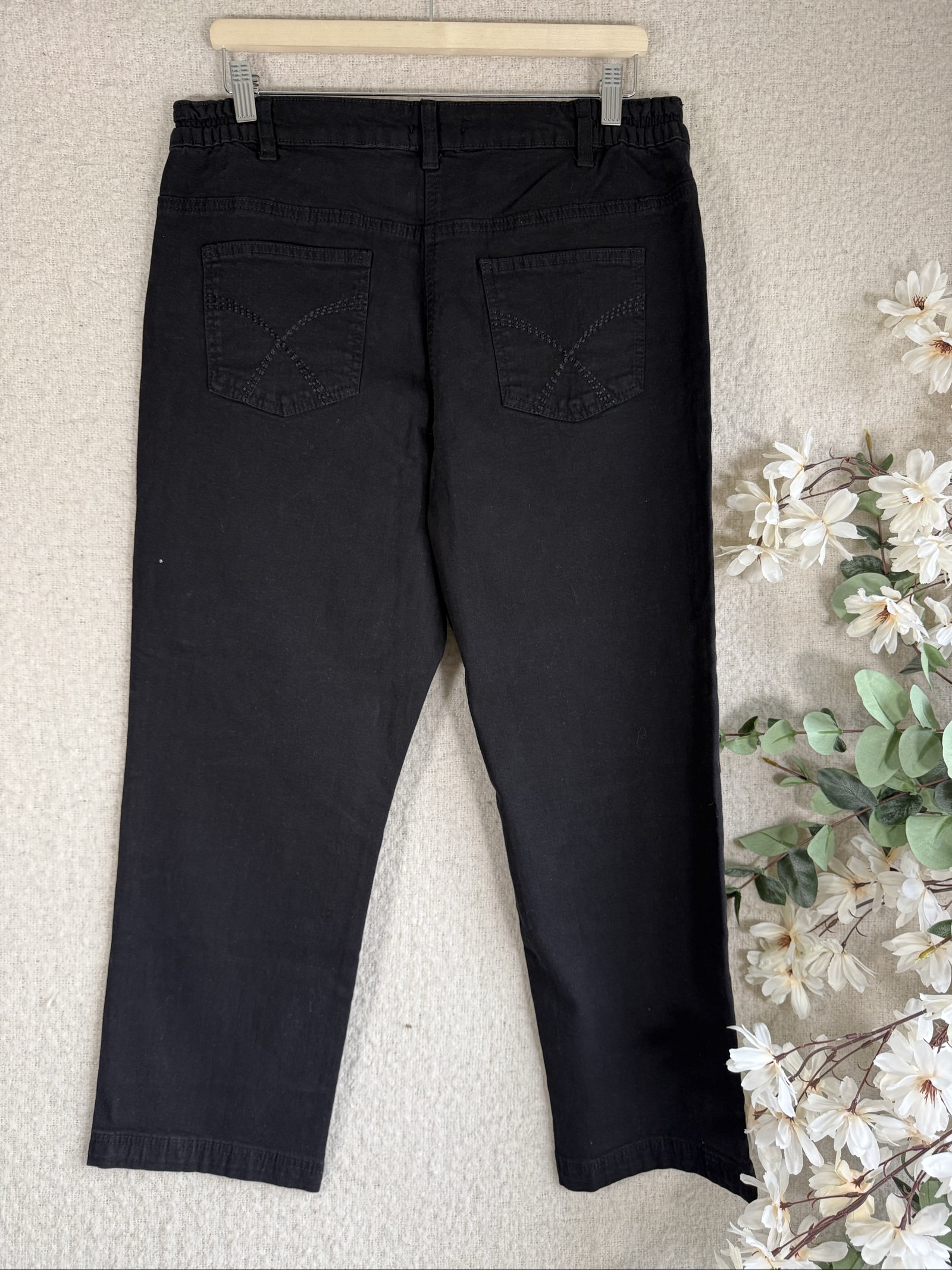Julipa Black Slim Fit Denim Jeans UK 10 Comfortable Casual Style image 4