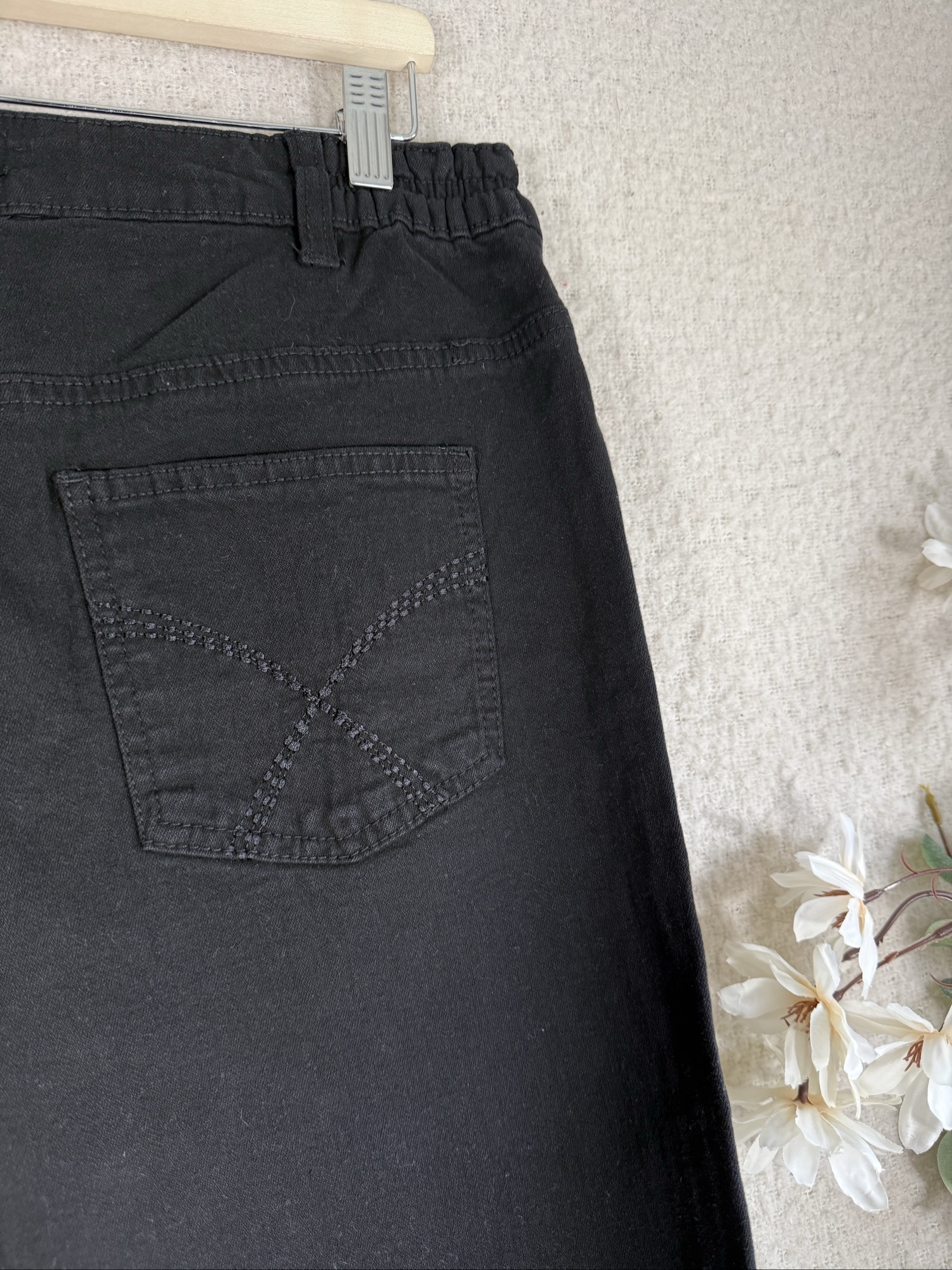 Julipa Black Slim Fit Denim Jeans UK 10 Comfortable Casual Style image 5