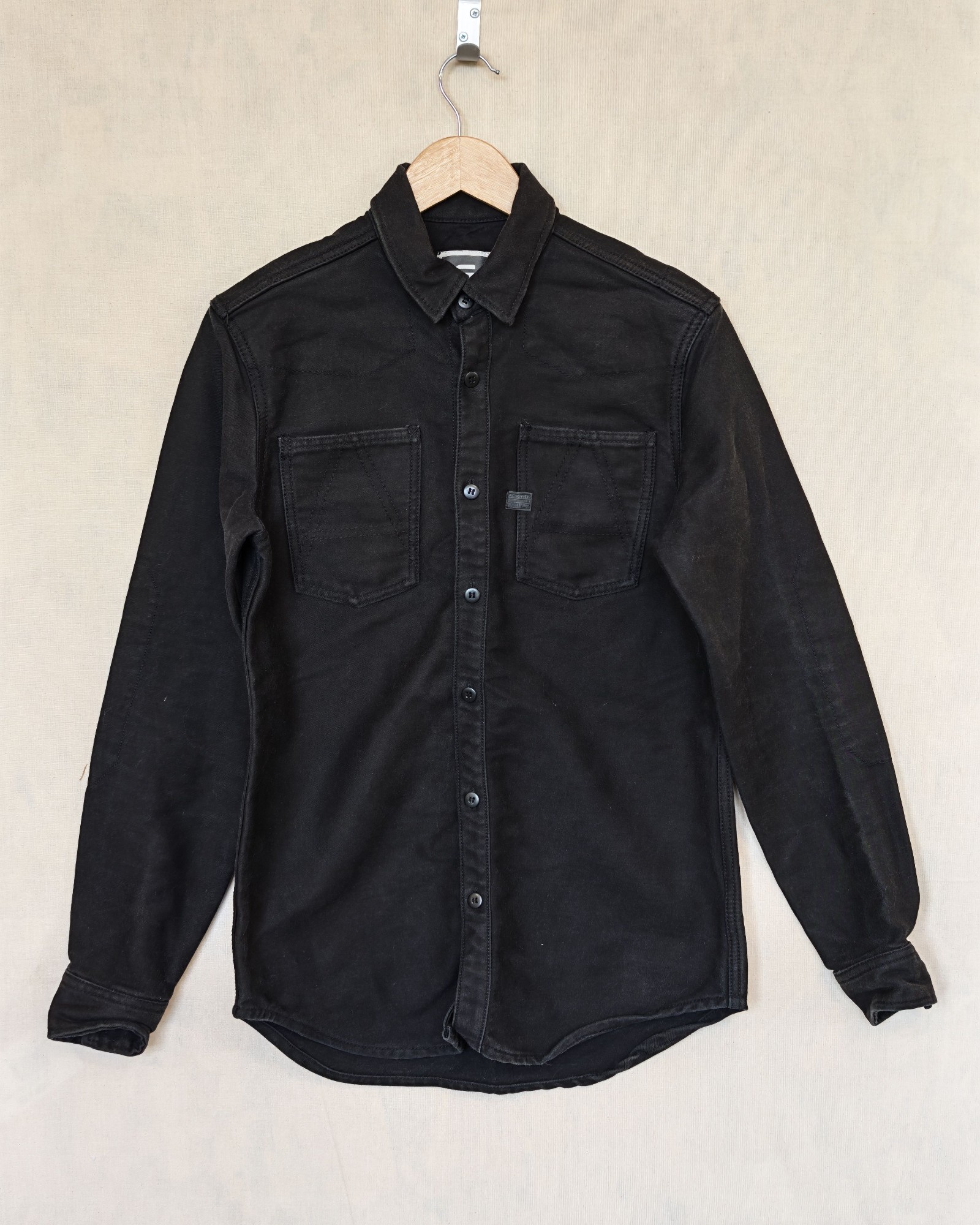 G-Star Raw Black Denim Workshirt Medium Cotton 100%