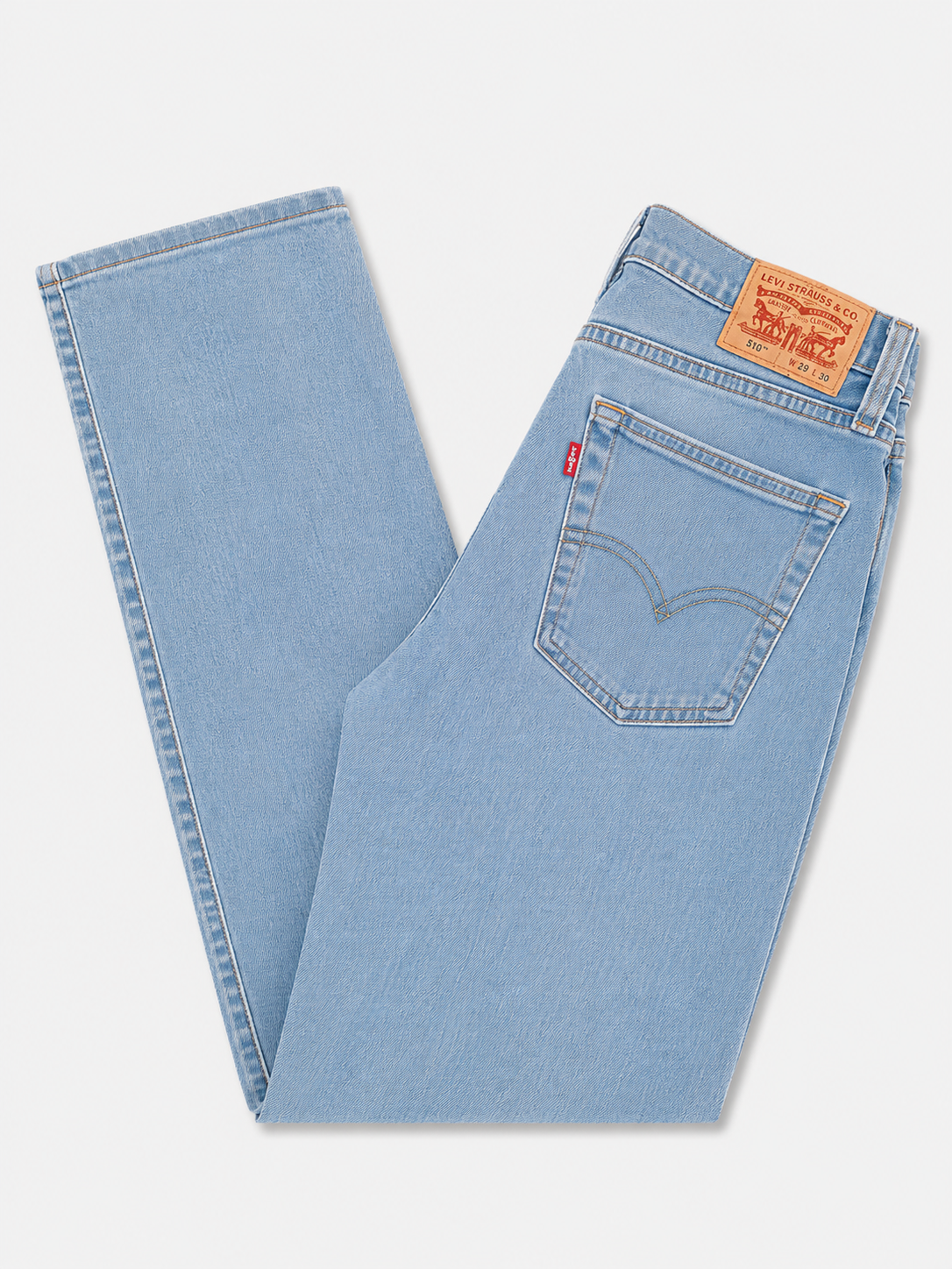Levi's Light Blue Denim Waist Slim Fit Jeans Red Tab 31"