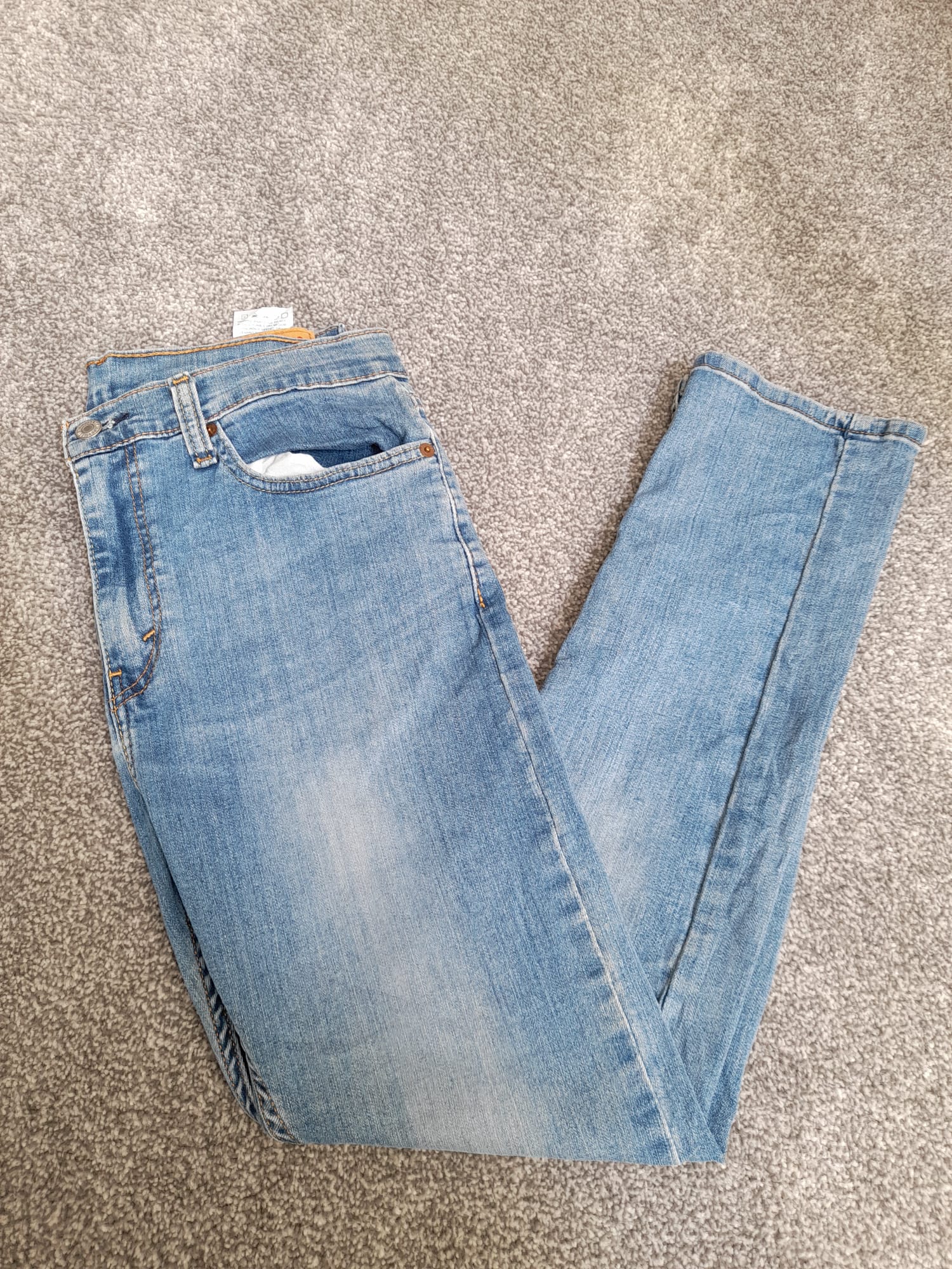 Levi's Light Blue Denim Waist Slim Fit Jeans Red Tab 31" image 6