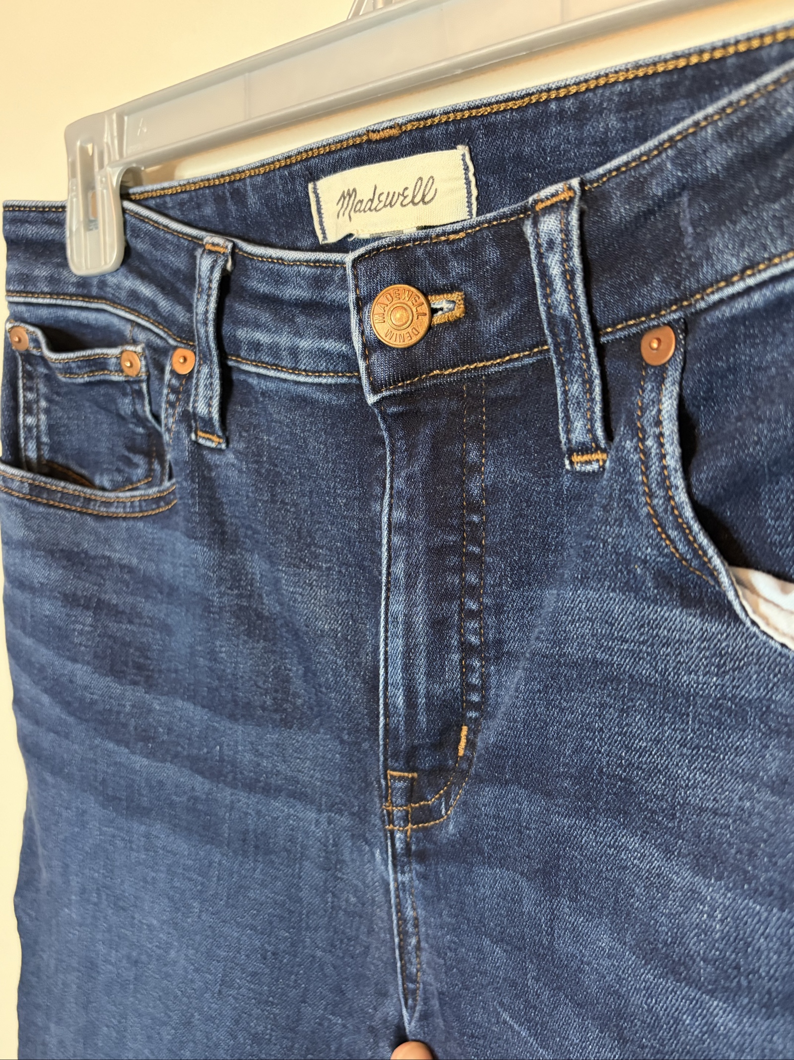 Madewell Blue Denim Jeans Size 26 High Rise Skinny Fit