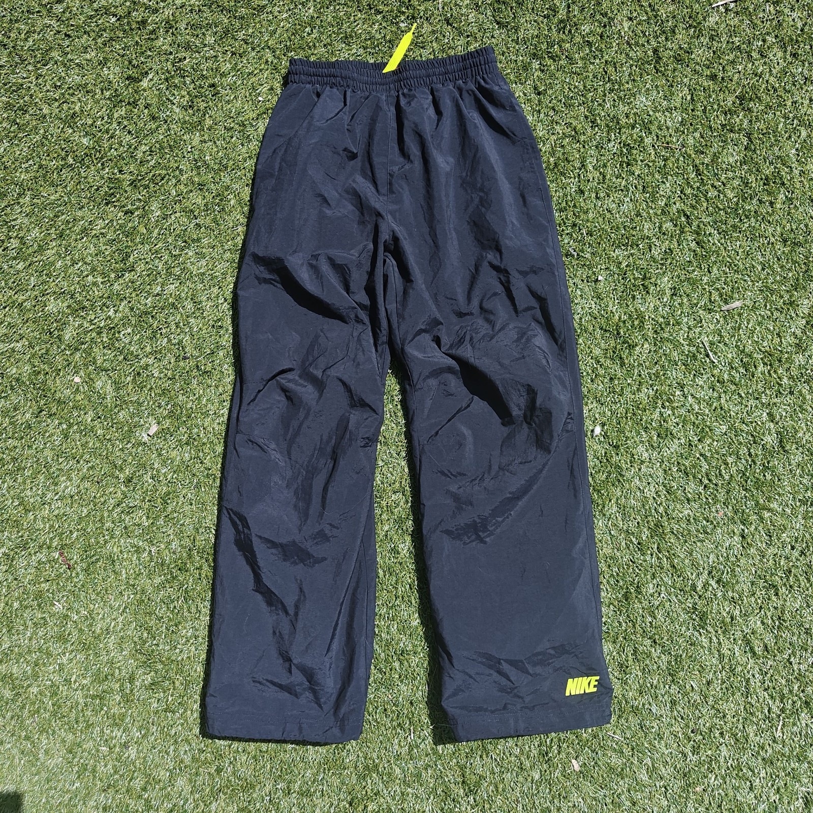 Nike Joggers Black Lightweight Mesh Lined Track Pants XS L26"