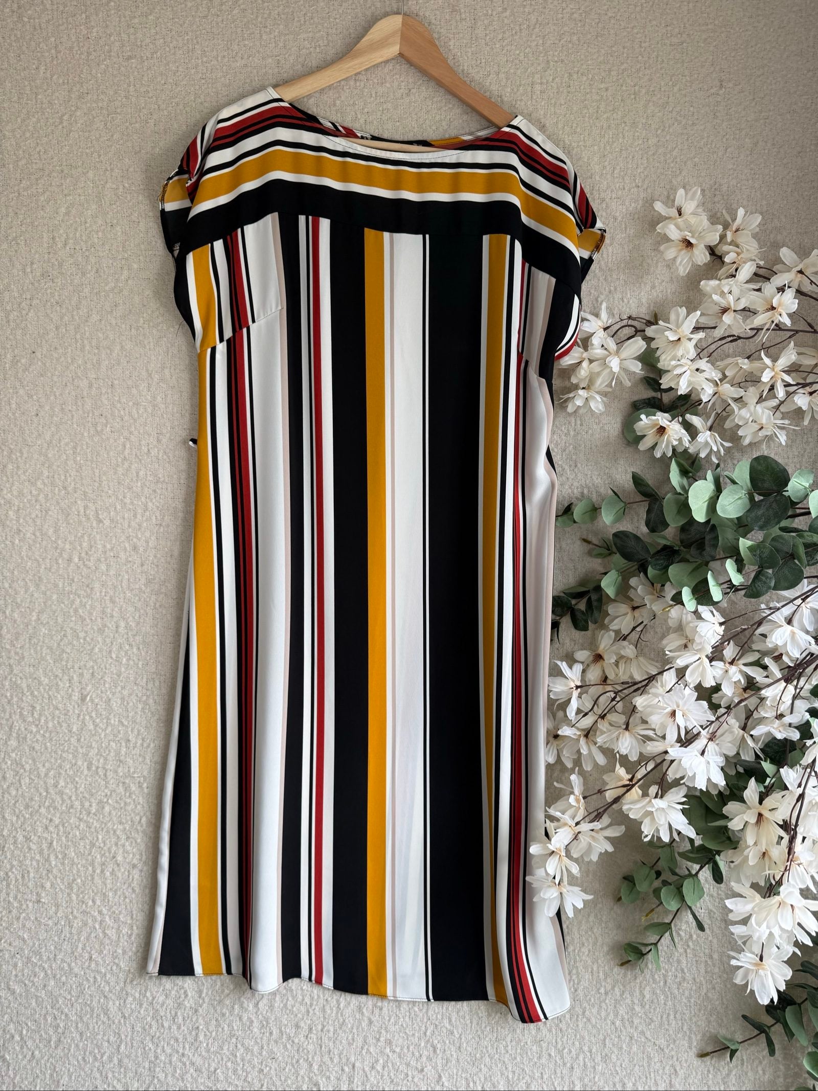 Principles Multicolor Striped Dress UK 16 Elegant Casual Shift Dress
