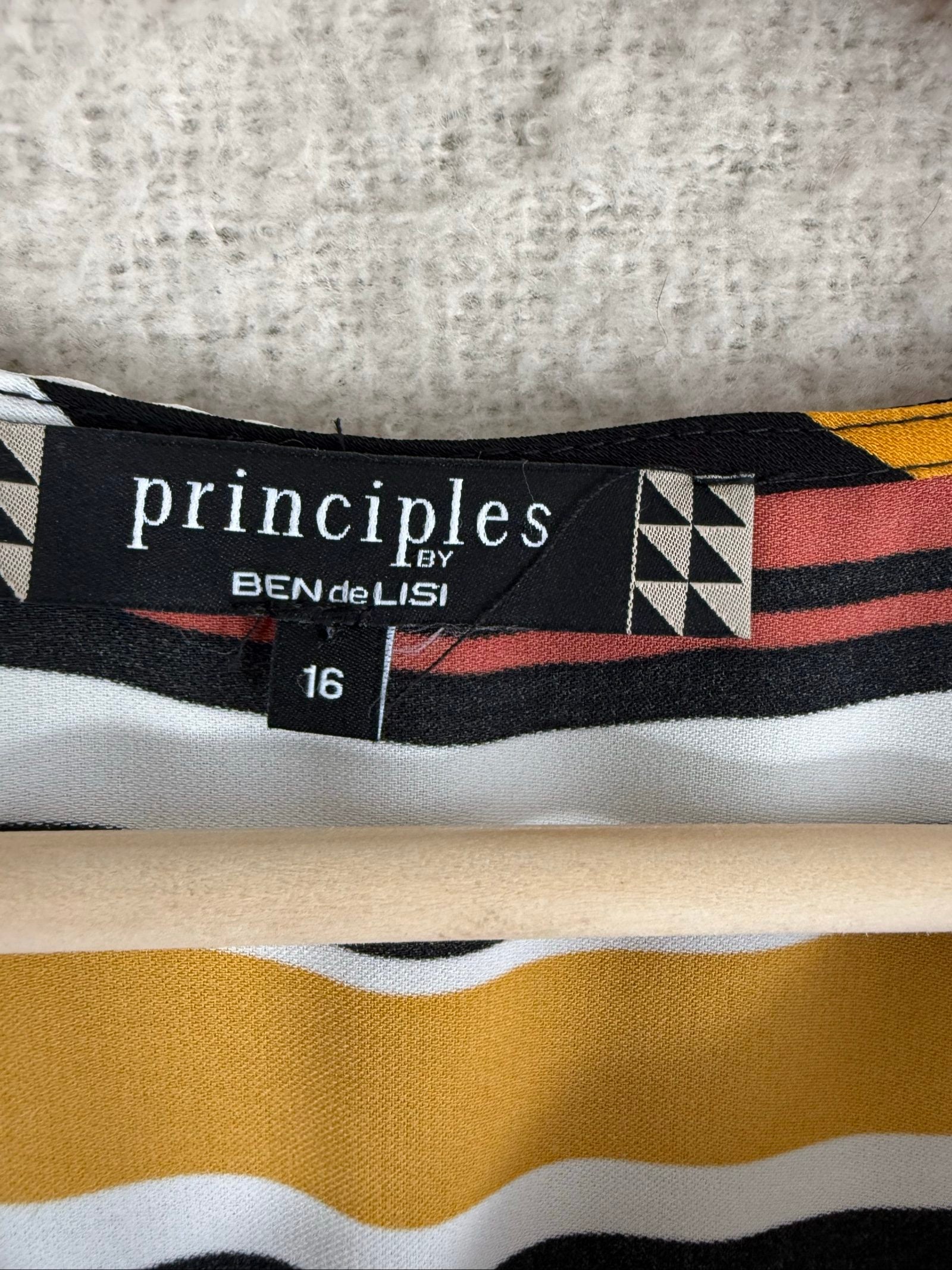Principles Multicolor Striped Dress UK 16 Elegant Casual Shift Dress image 3