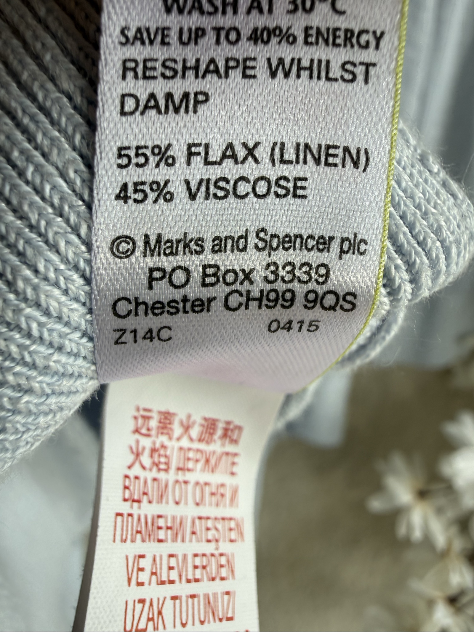 Autograph Pale Blue Lightweight Open Front Cardigan UK 14 Casual Chic image 6