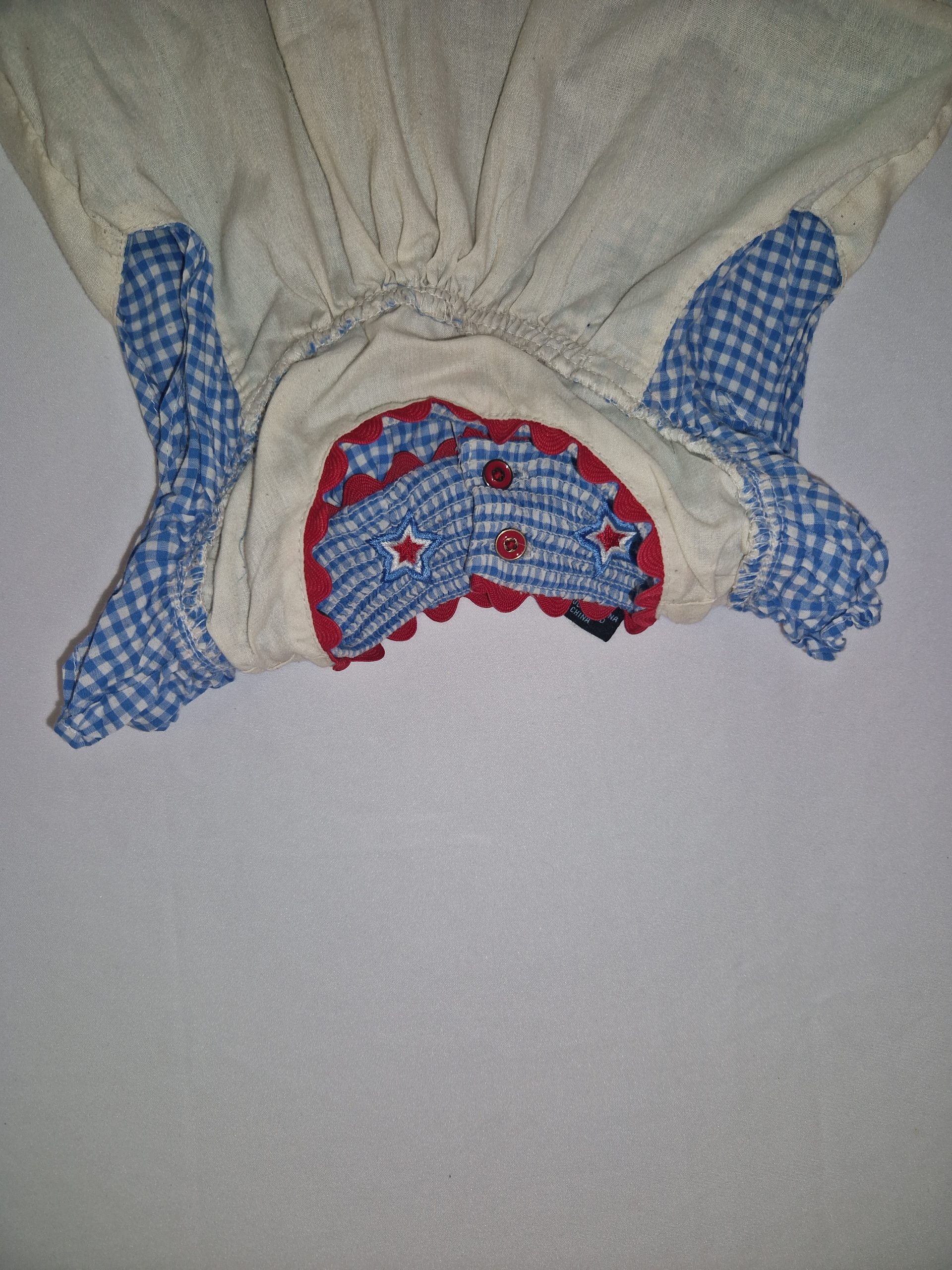 Jessica Darling Girls' Blue & White Check Cotton Dress Size 3-6 Months