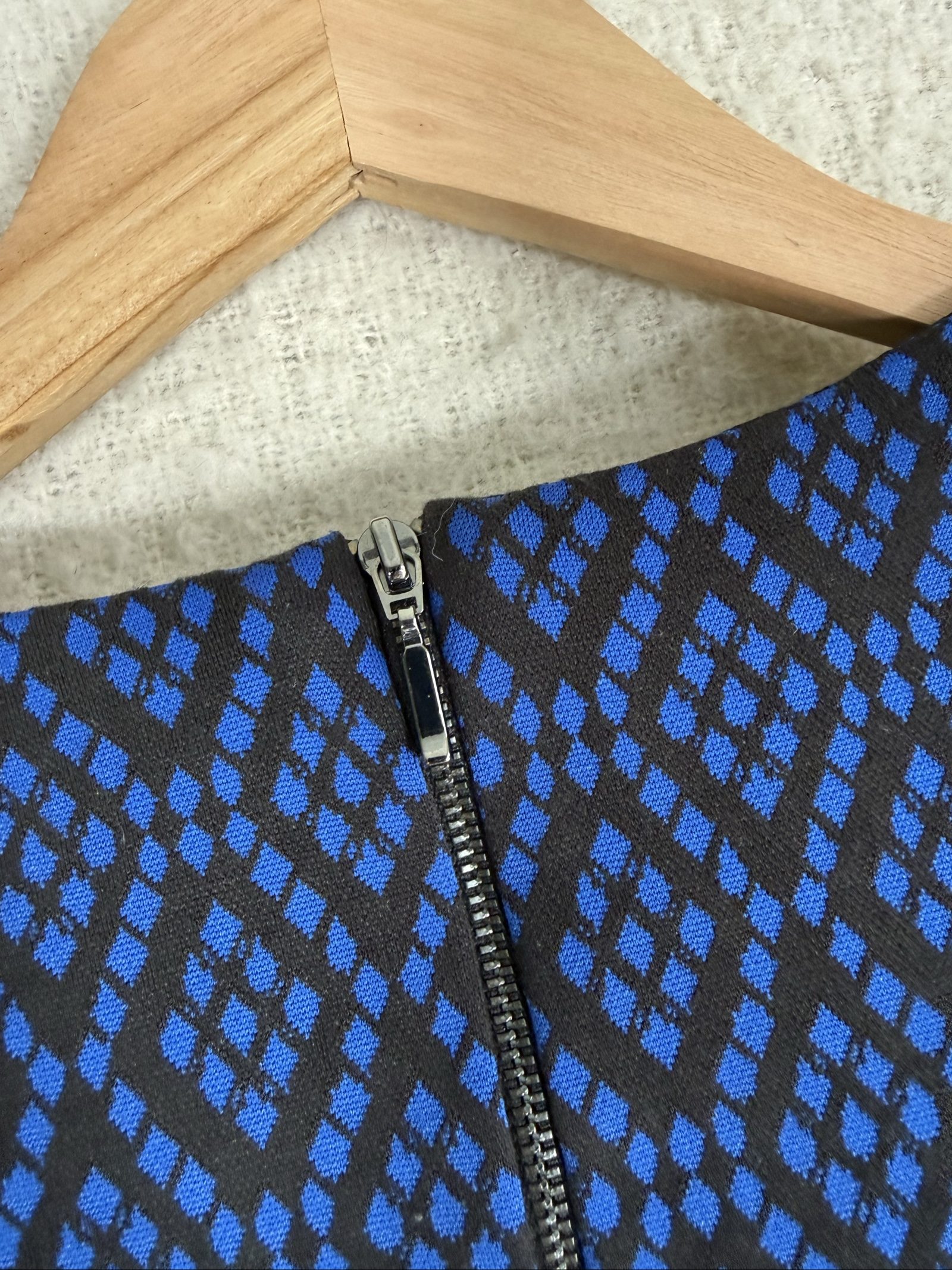 Wallis Blue & Black Patterned Shift Dress UK 12 Stylish Casual Dress image 5