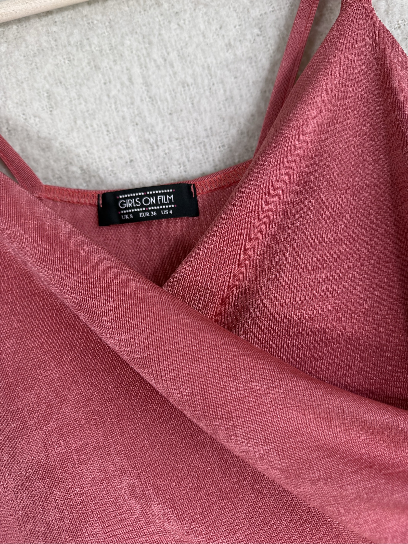 Girls on Film Pink Wrap Front Maxi Dress UK 8 Sleeveless Elegant Summer image 2