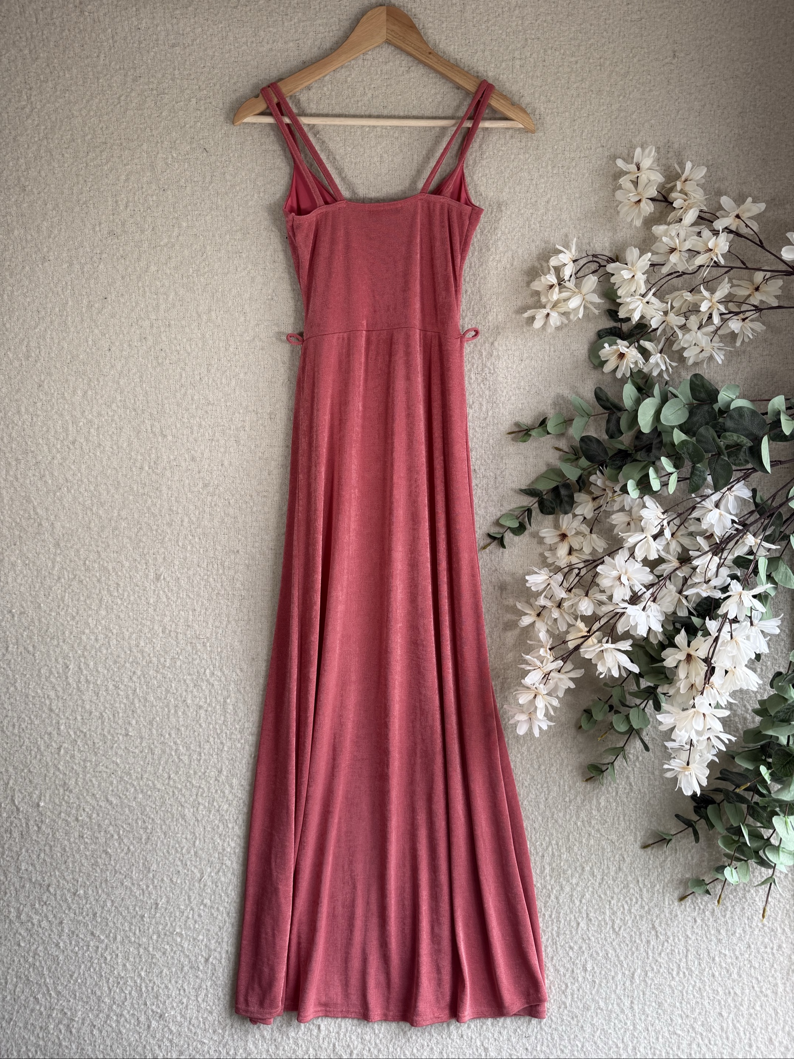 Girls on Film Pink Wrap Front Maxi Dress UK 8 Sleeveless Elegant Summer image 4