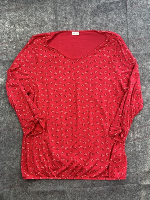 Lascana Red Floral Print Top GB 18/20