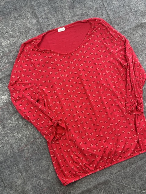 Lascana Red Floral Print Top GB 18/20 image 2