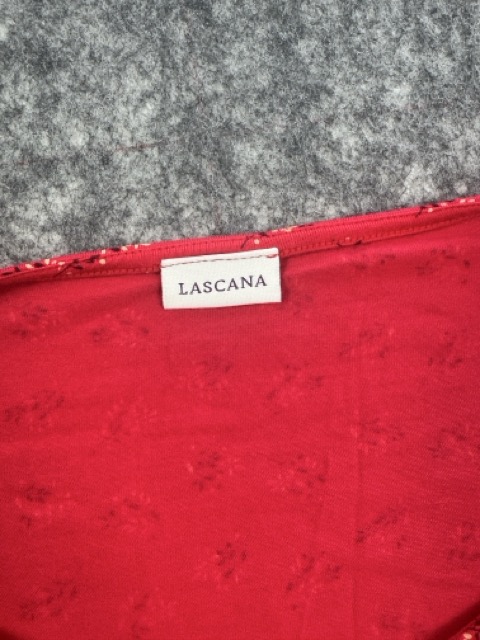Lascana Red Floral Print Top GB 18/20 image 3