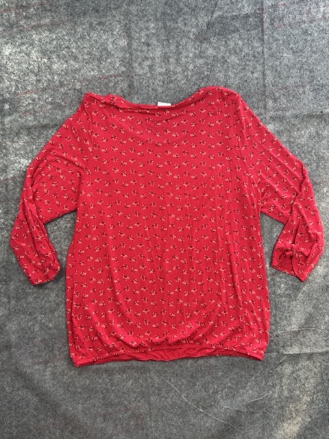 Lascana Red Floral Print Top GB 18/20 image 5