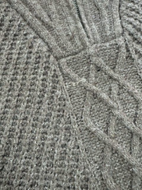 Ruby Moon Brown Knit Zip Sweater L image 3