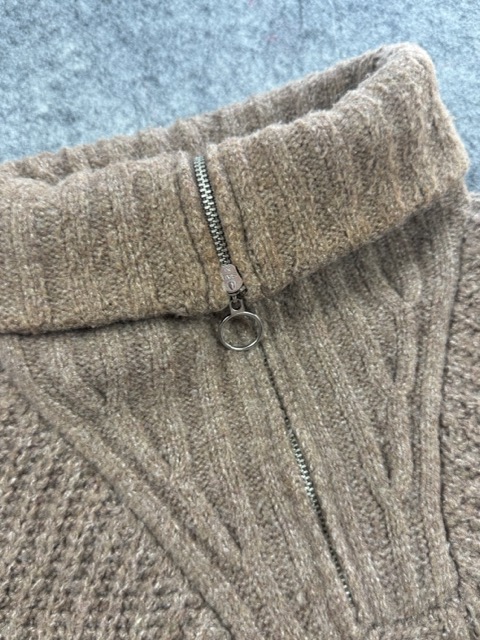 Ruby Moon Brown Knit Zip Sweater L image 4