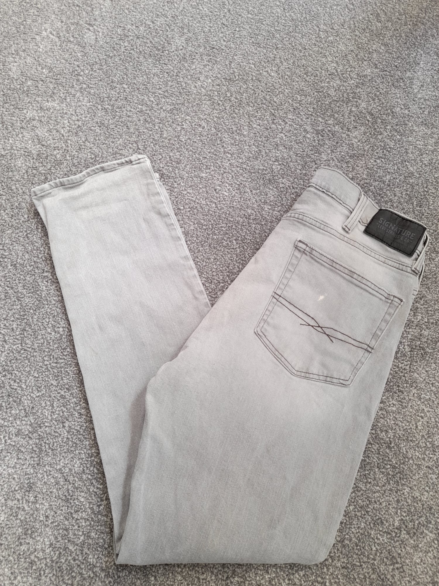 Signature Levi Strauss Light Grey Slim Jeans 37" image 3