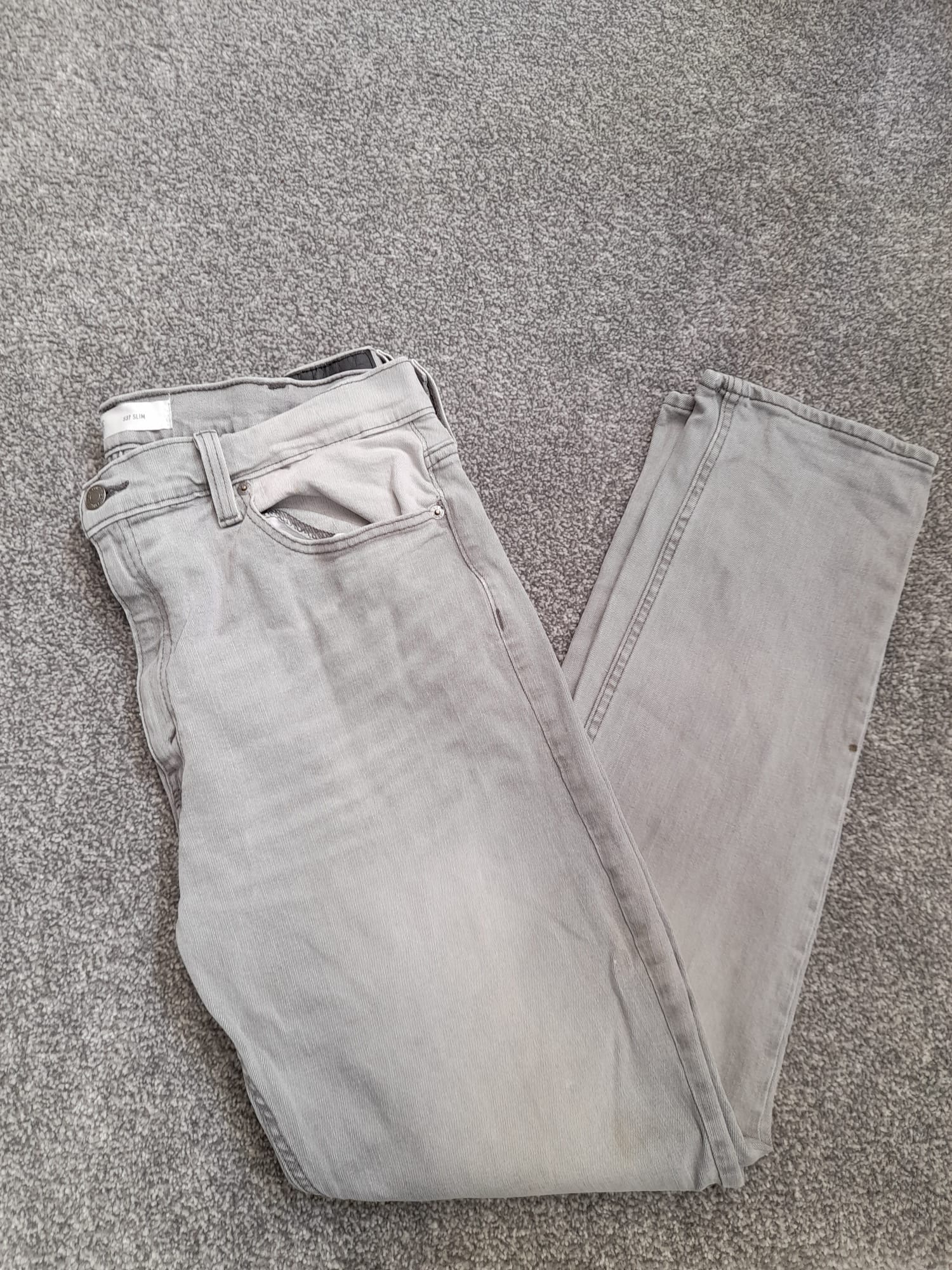 Signature Levi Strauss Light Grey Slim Jeans 37" image 5