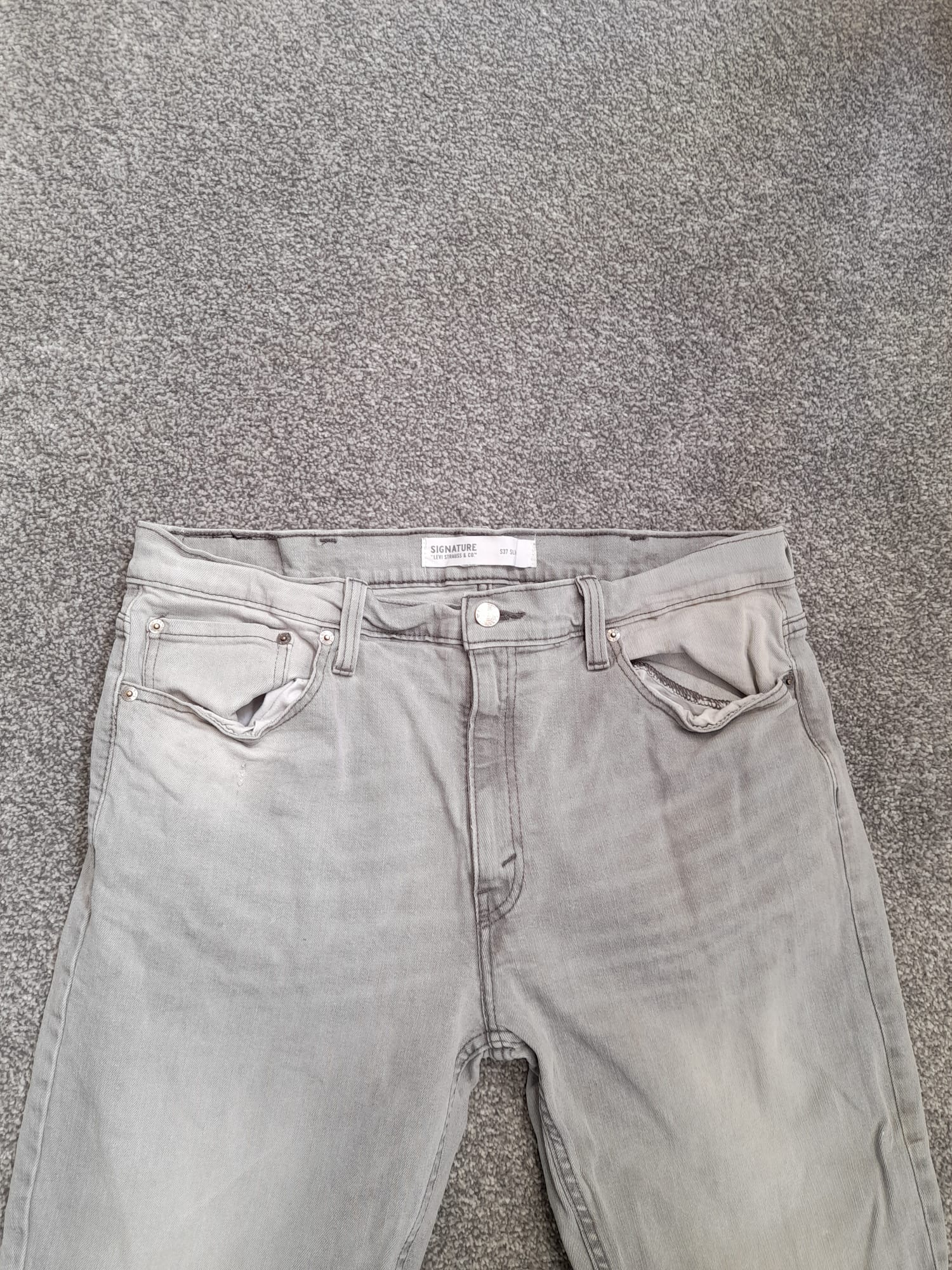 Signature Levi Strauss Light Grey Slim Jeans 37" image 7