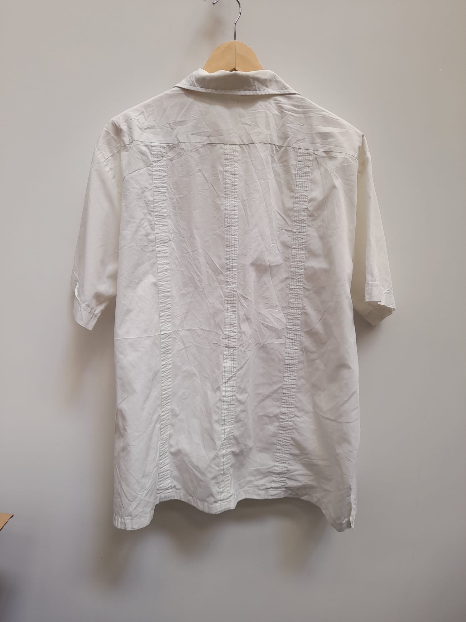 Juan Carlos White Guayabera Shirt Classic Embroidered XL image 6